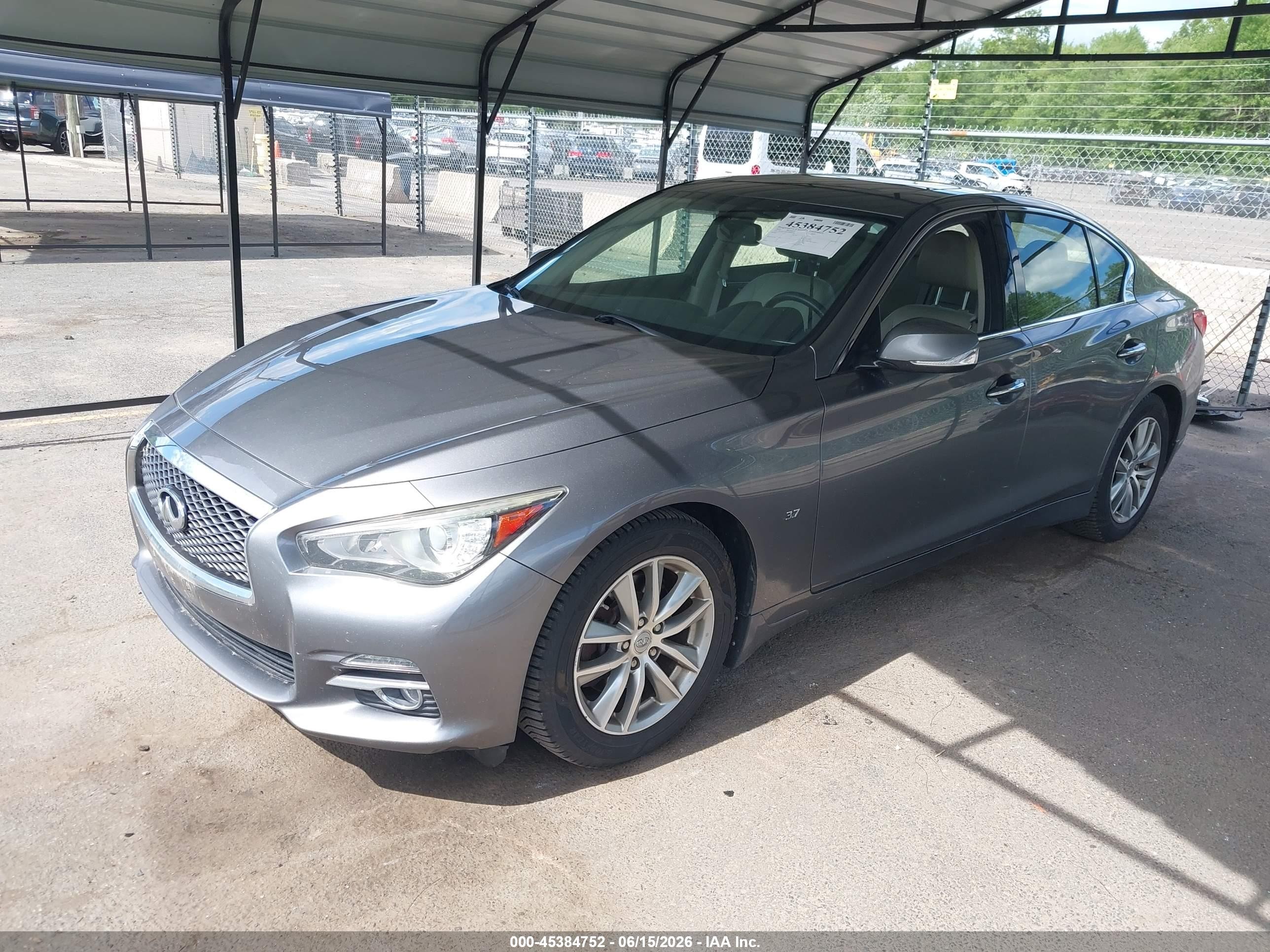 2015 Infiniti Q50 Premium Gray vin: JN1BV7AR9FM408338