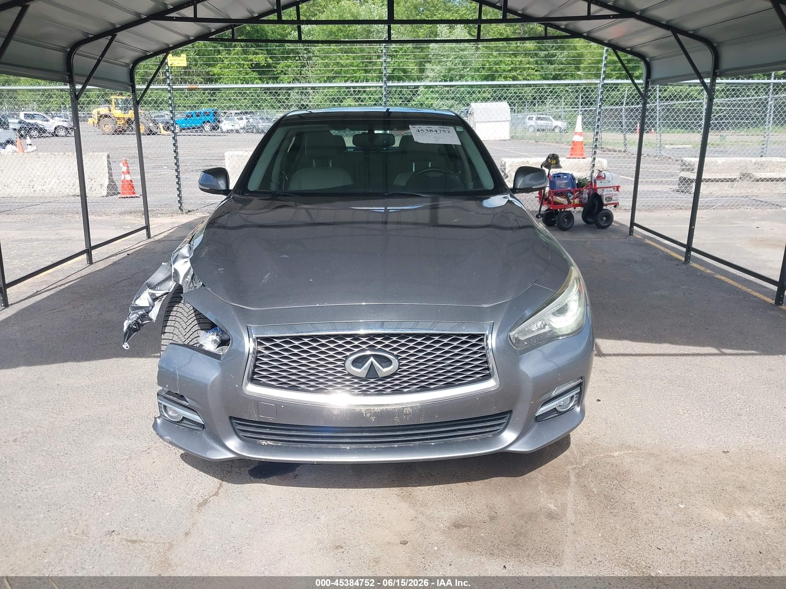2015 Infiniti Q50 Premium Gray vin: JN1BV7AR9FM408338