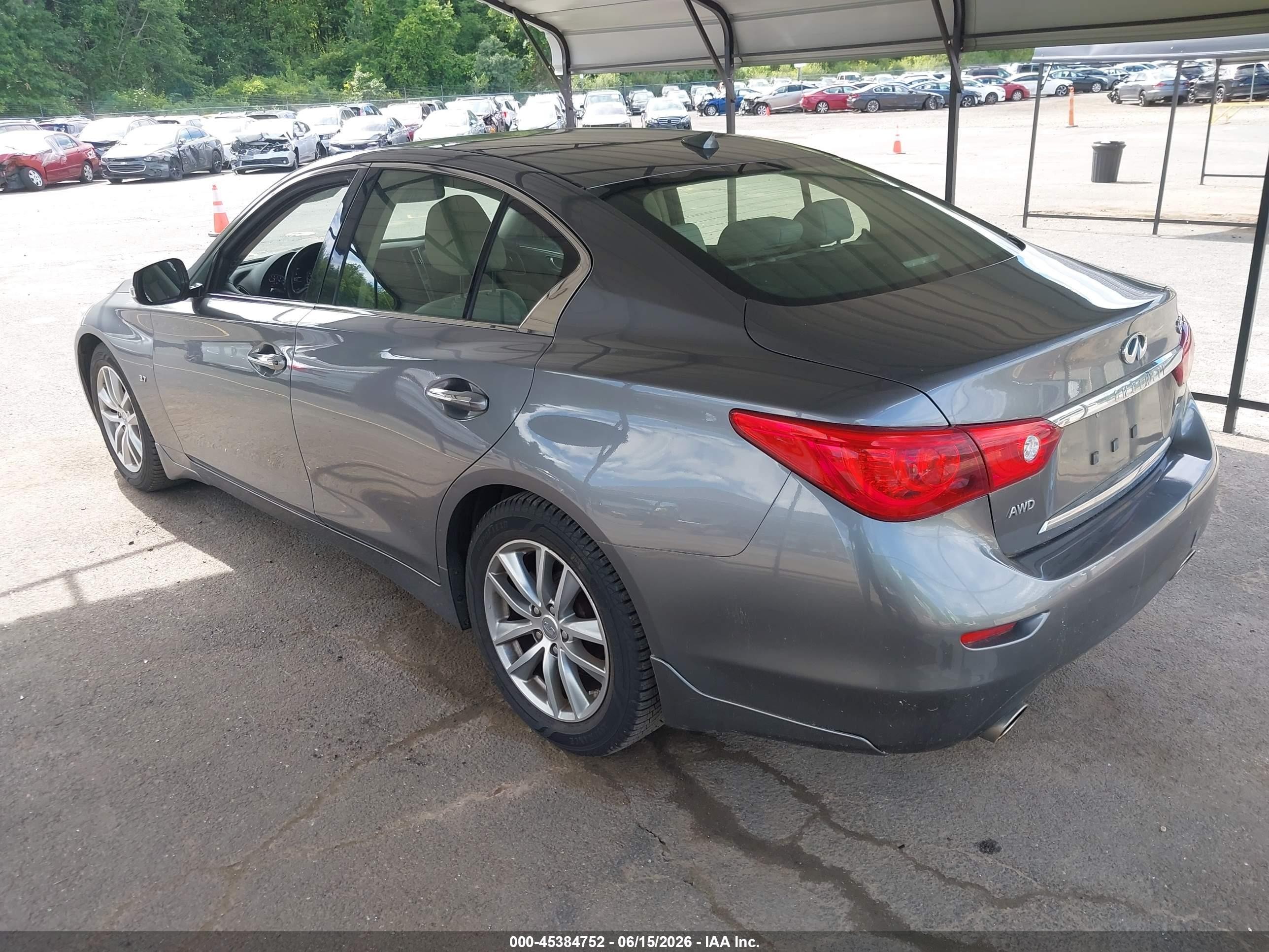 2015 Infiniti Q50 Premium Gray vin: JN1BV7AR9FM408338