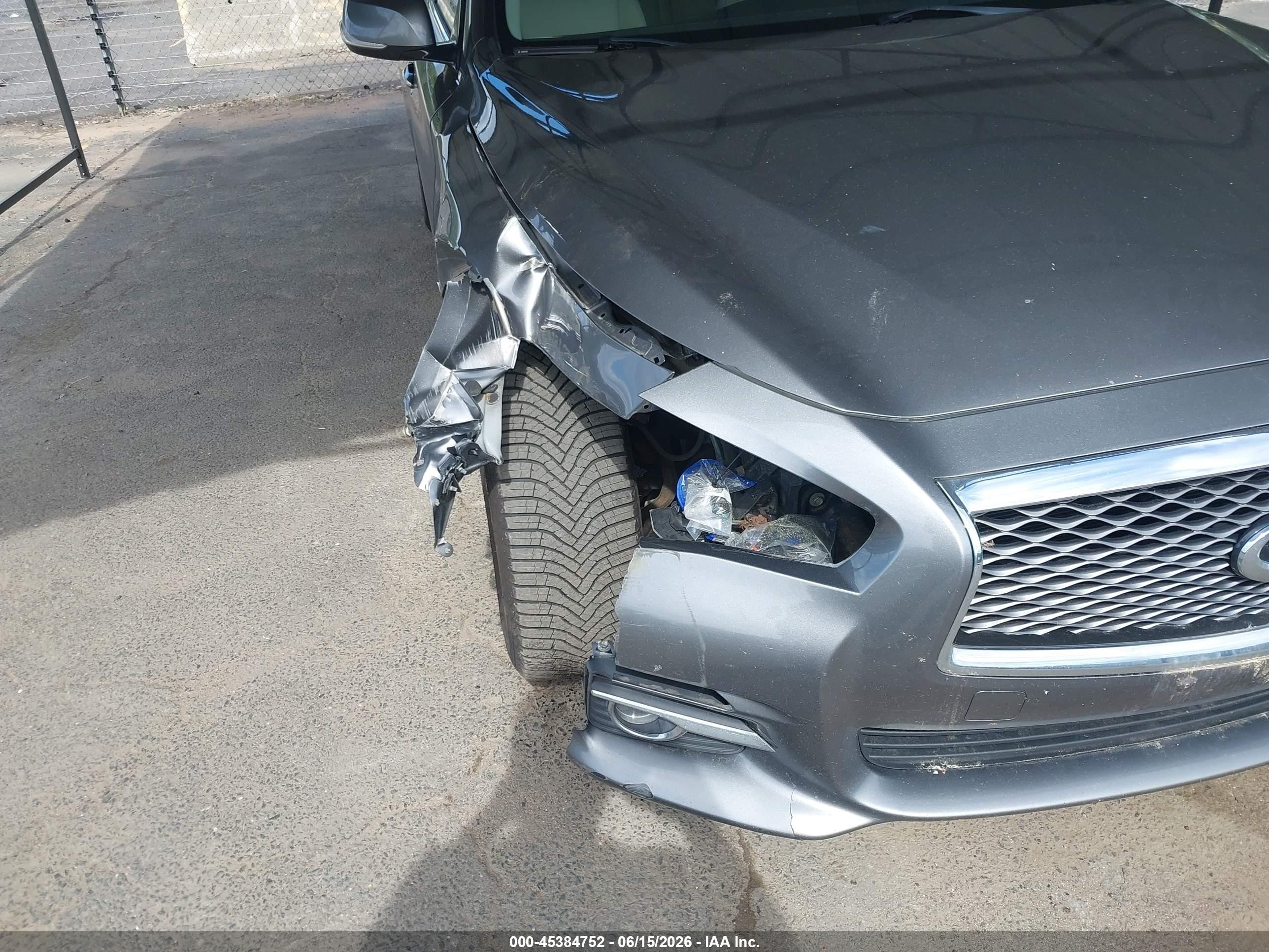 2015 Infiniti Q50 Premium Gray vin: JN1BV7AR9FM408338