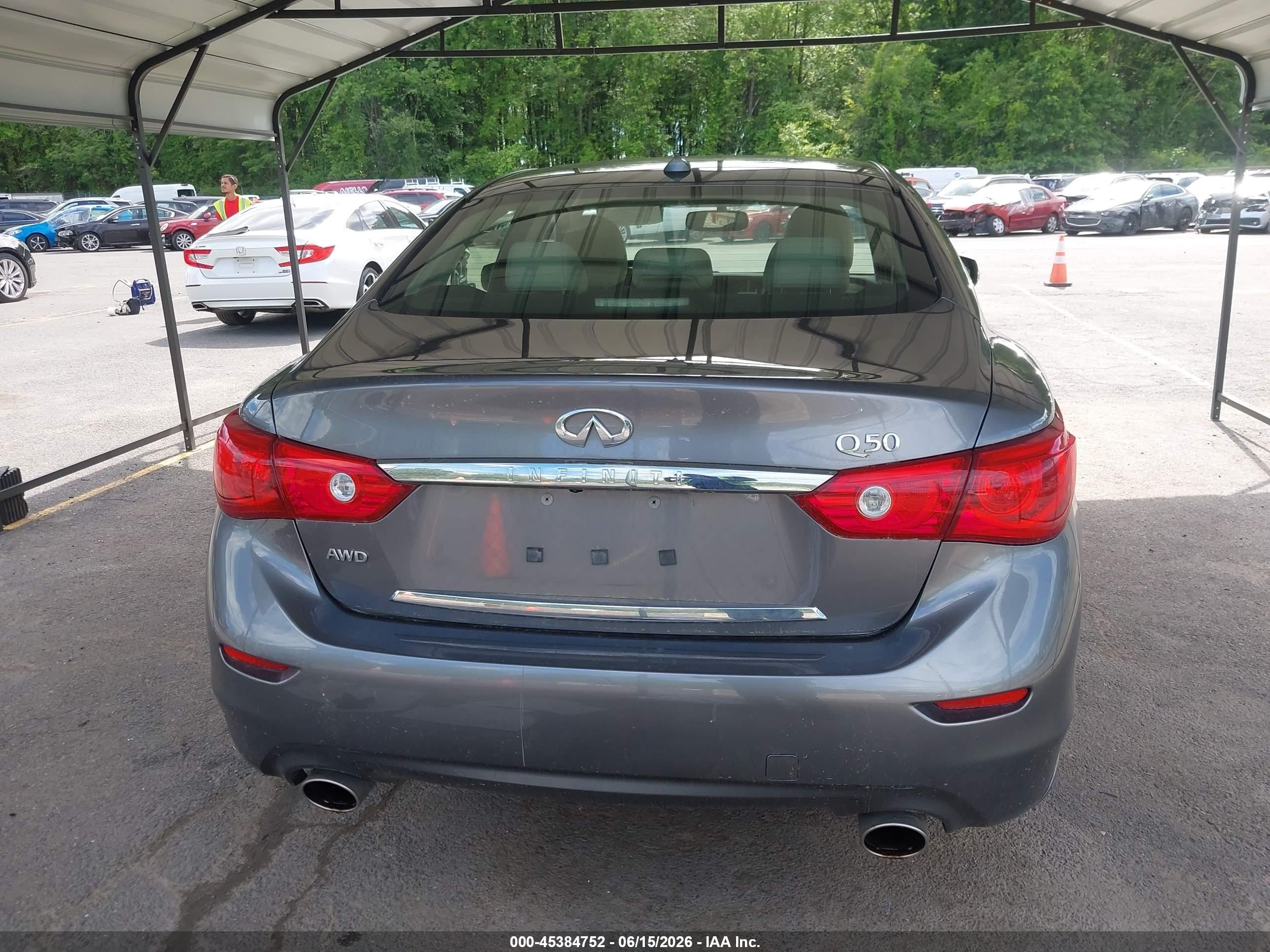 2015 Infiniti Q50 Premium Gray vin: JN1BV7AR9FM408338