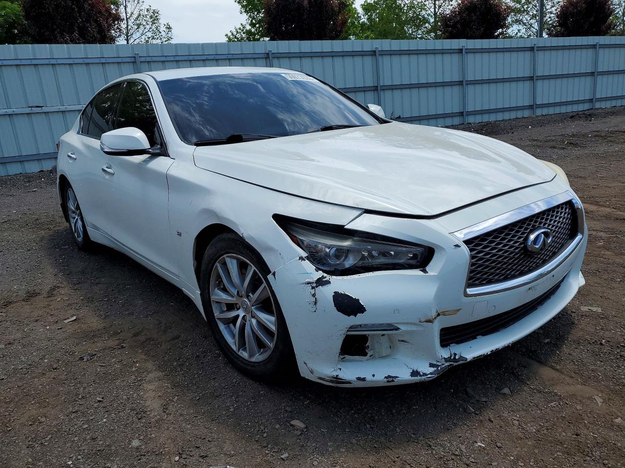 2015 Infiniti Q50 Premium White vin: JN1BV7AR9FM412499