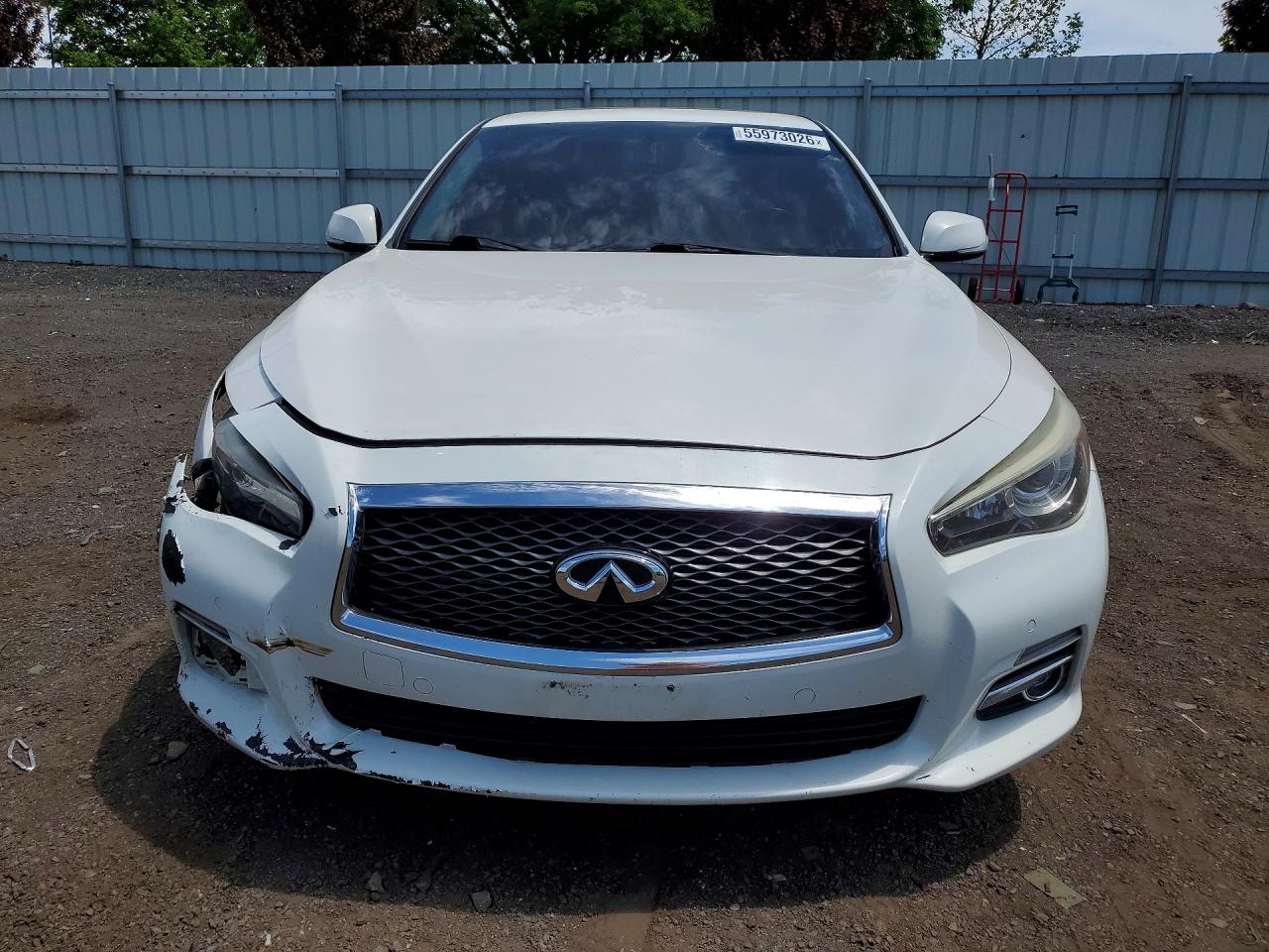 2015 Infiniti Q50 Premium White vin: JN1BV7AR9FM412499