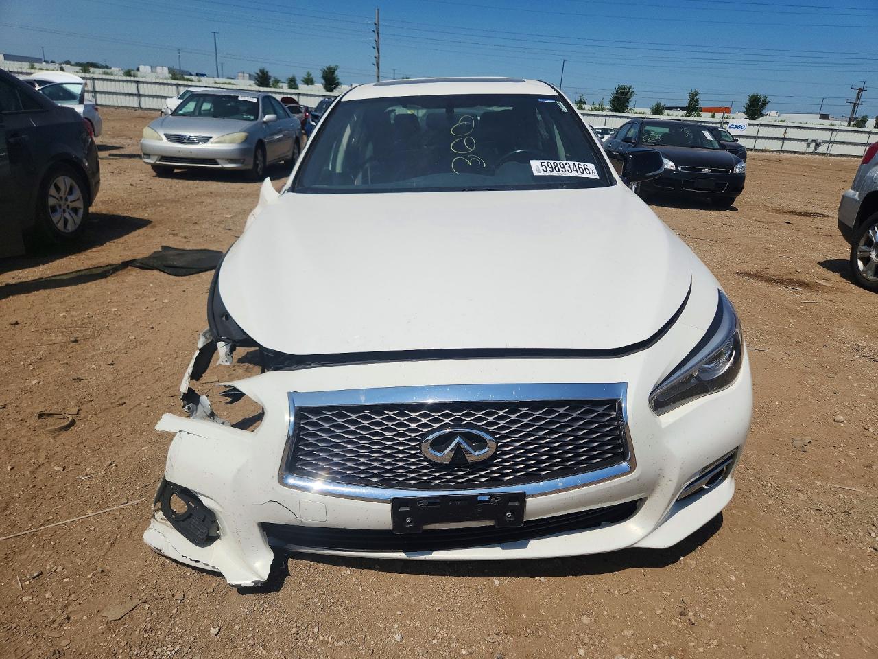 2015 Infiniti Q50 Premium White vin: JN1BV7AR9FM417038