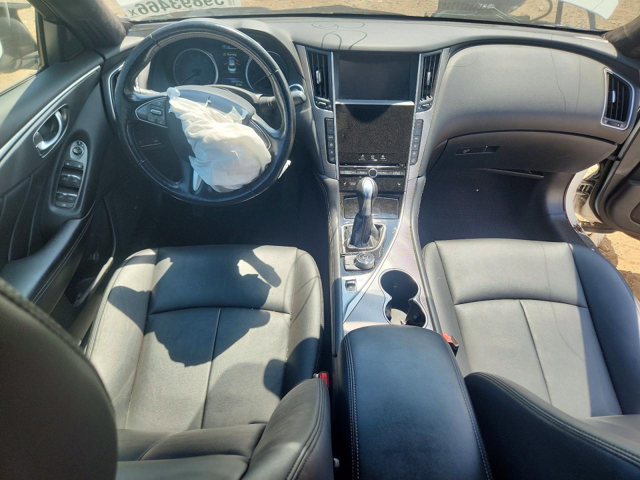 2015 Infiniti Q50 Premium White vin: JN1BV7AR9FM417038