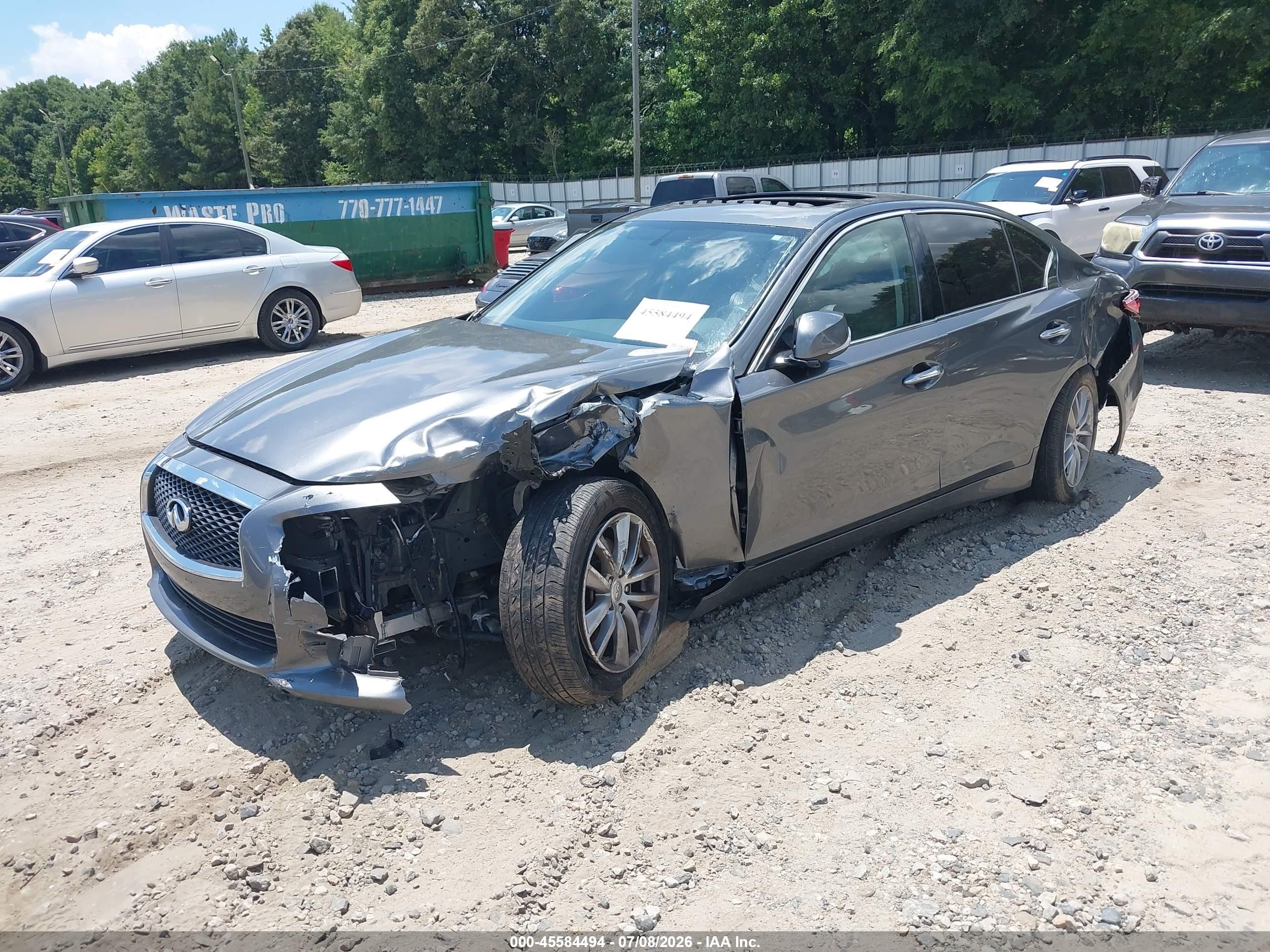 2015 Infiniti Q50 Premium Gray vin: JN1BV7AR9FM421865
