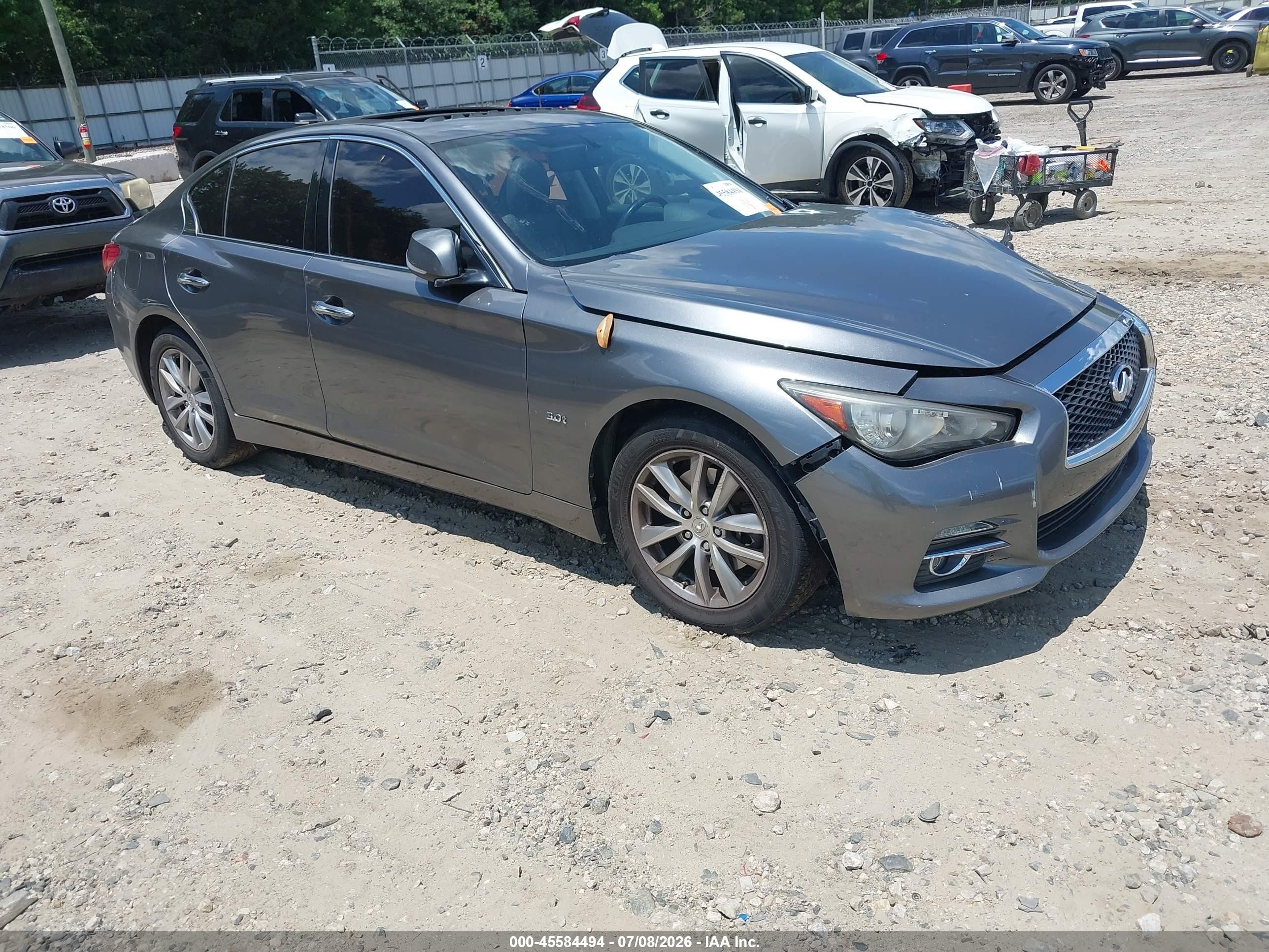 2015 Infiniti Q50 Premium Gray vin: JN1BV7AR9FM421865