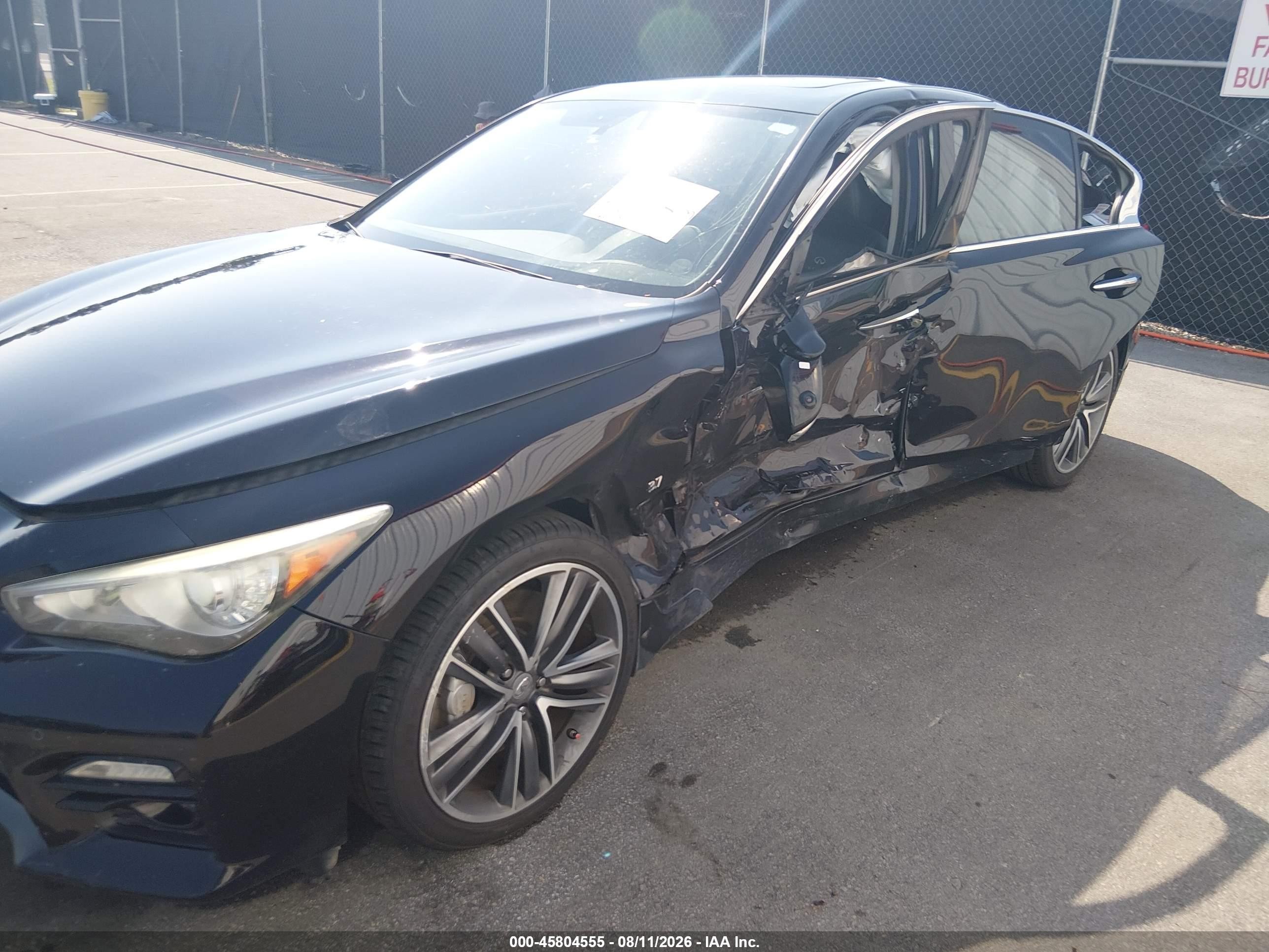 2014 Infiniti Q50 Sport Black vin: JN1BV7ARXEM684641