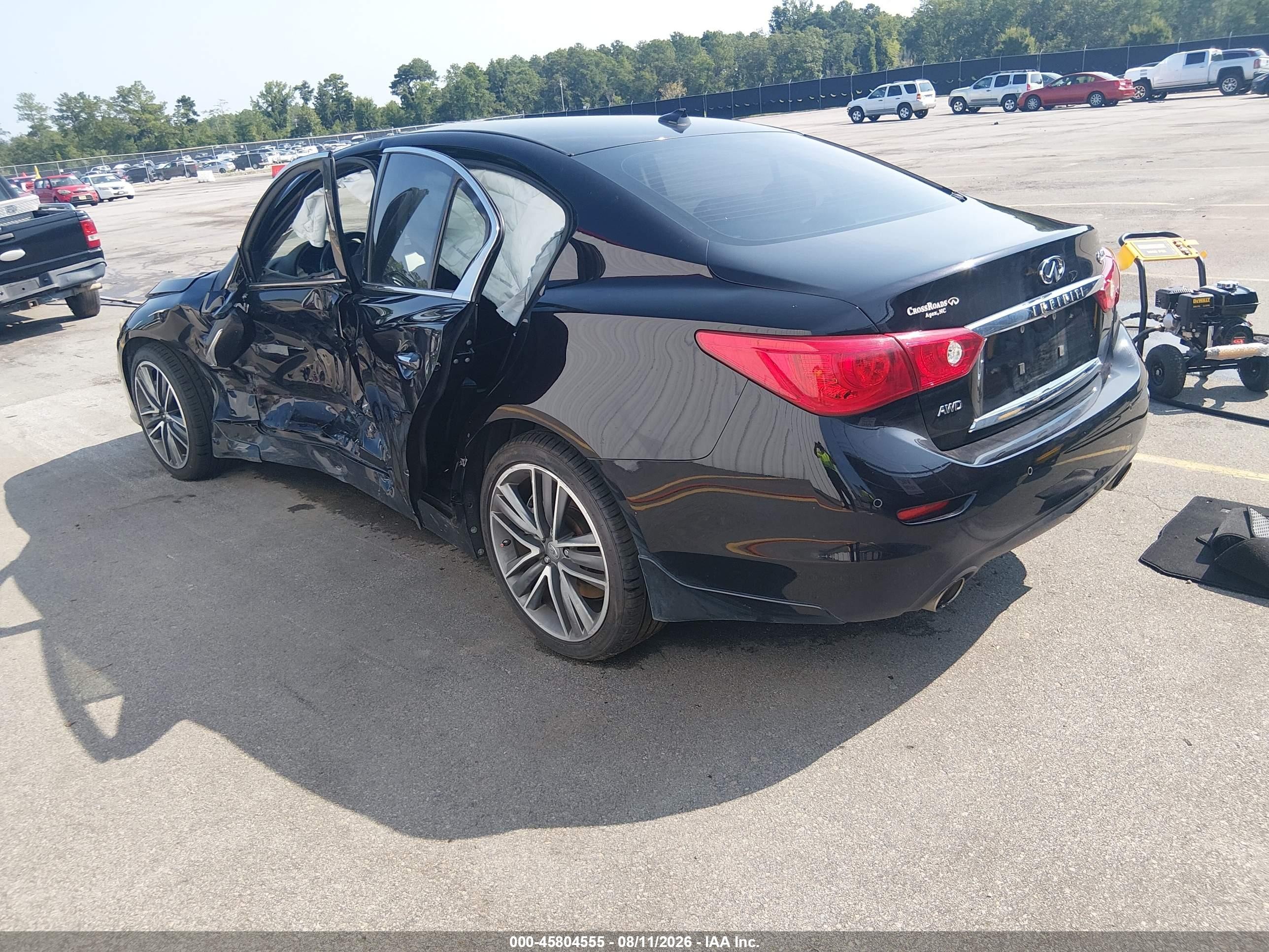 2014 Infiniti Q50 Sport Black vin: JN1BV7ARXEM684641