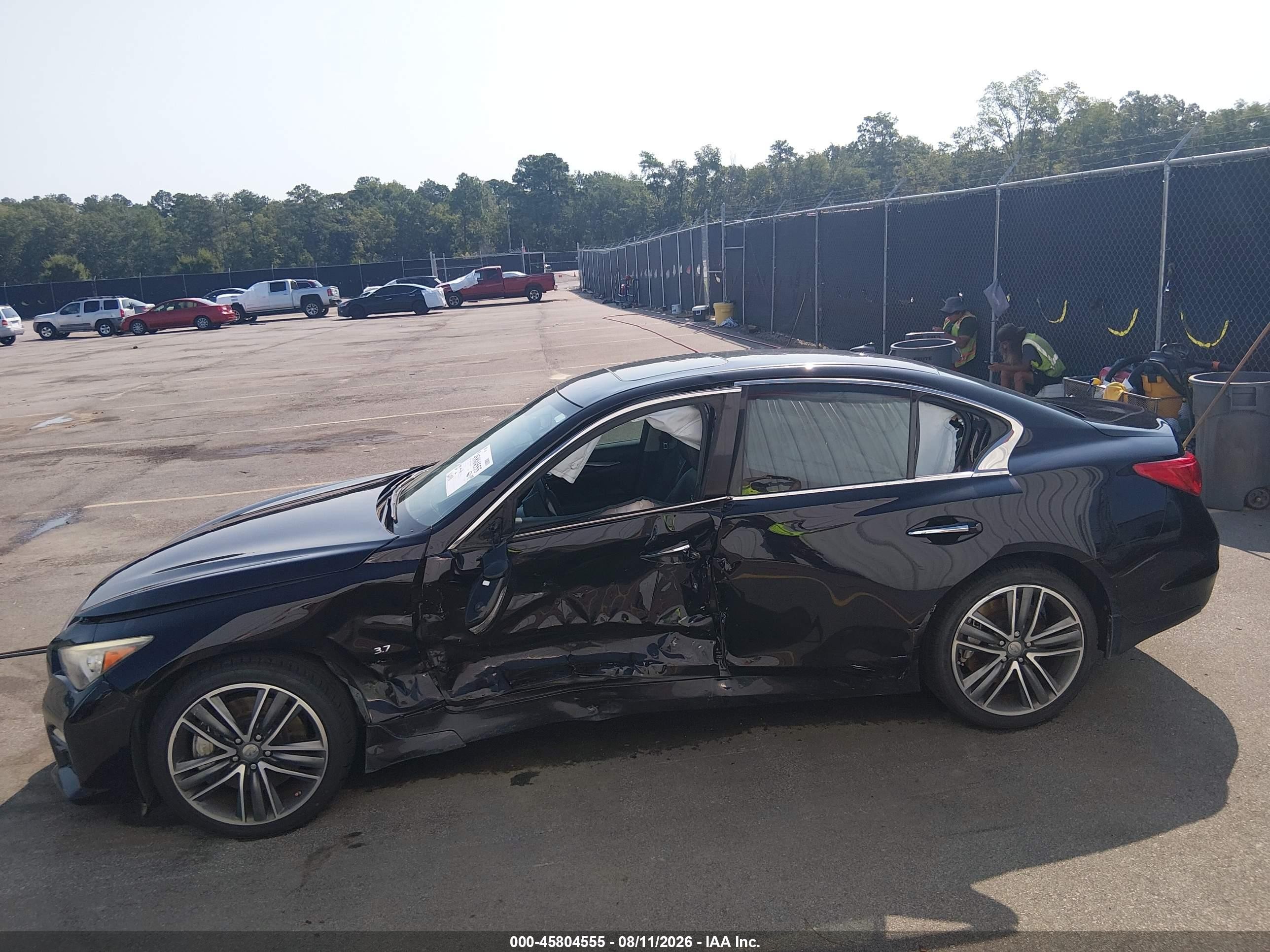 2014 Infiniti Q50 Sport Black vin: JN1BV7ARXEM684641