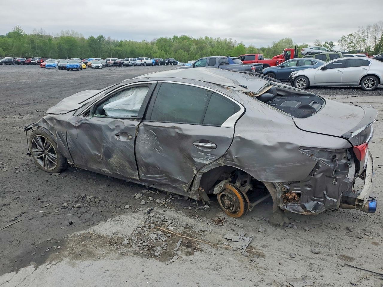 2014 Infiniti Q50 Base Gray vin: JN1BV7ARXEM685255