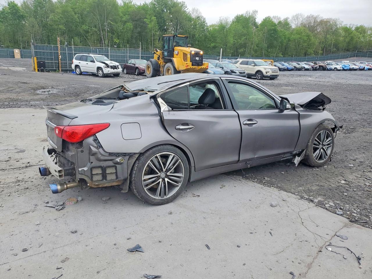 2014 Infiniti Q50 Base Gray vin: JN1BV7ARXEM685255