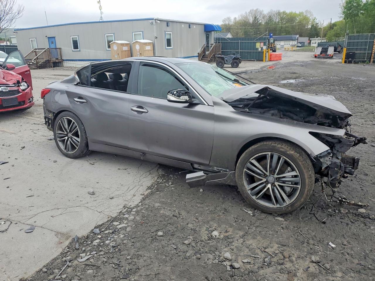2014 Infiniti Q50 Base Gray vin: JN1BV7ARXEM685255