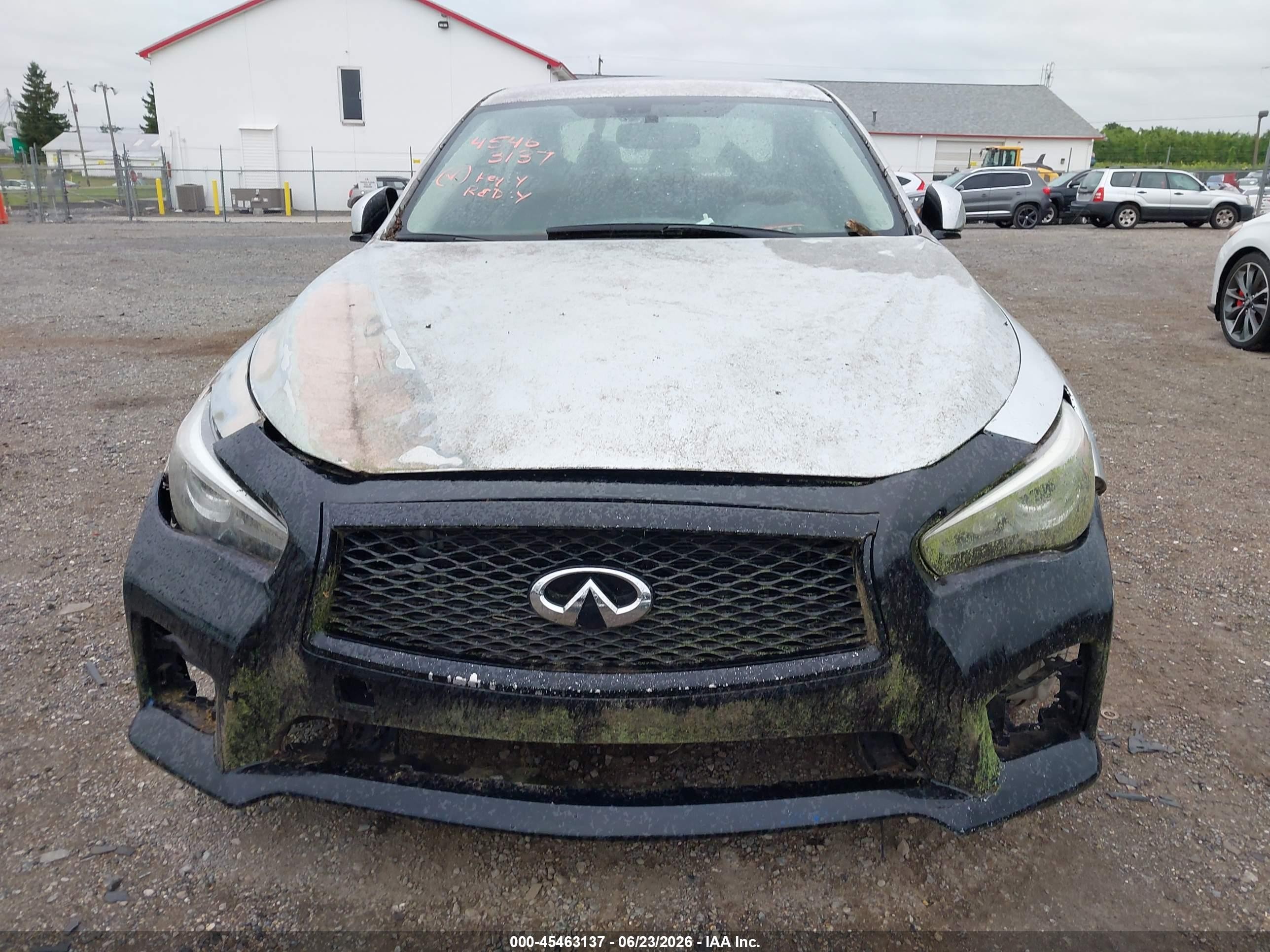 2014 Infiniti Q50 Sport Silver vin: JN1BV7ARXEM689970