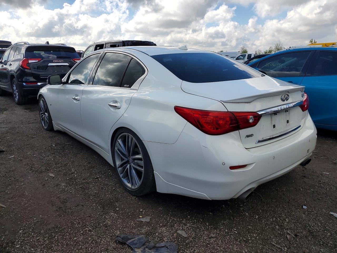 2014 Infiniti Q50 Sport Белый vin: JN1BV7ARXEM692626