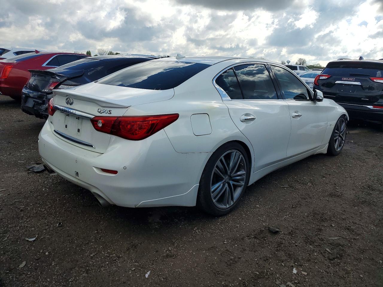 2014 Infiniti Q50 Sport Белый vin: JN1BV7ARXEM692626