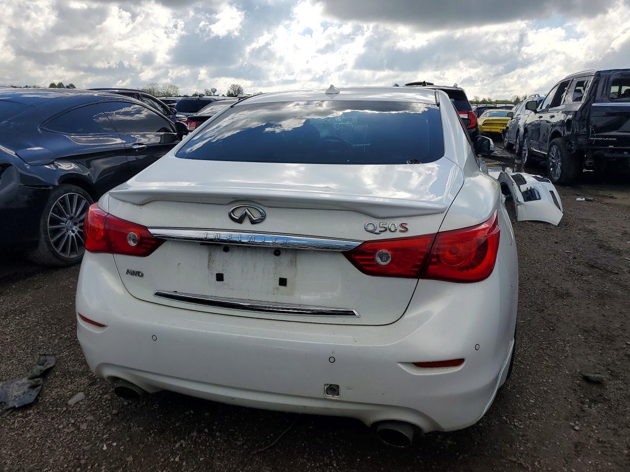 2014 Infiniti Q50 Sport Белый vin: JN1BV7ARXEM692626