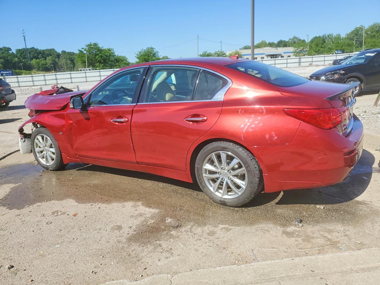 2014 Infiniti Q50 Premium Burgundy vin: JN1BV7ARXEM697647