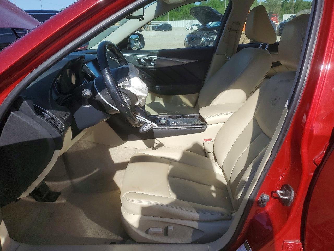 2014 Infiniti Q50 Premium Burgundy vin: JN1BV7ARXEM697647