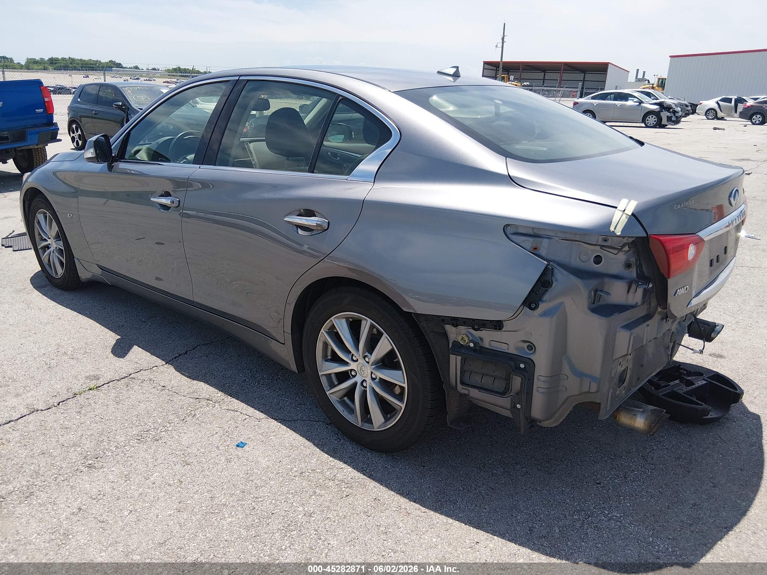 2014 Infiniti Q50 Premium Silver vin: JN1BV7ARXEM702300