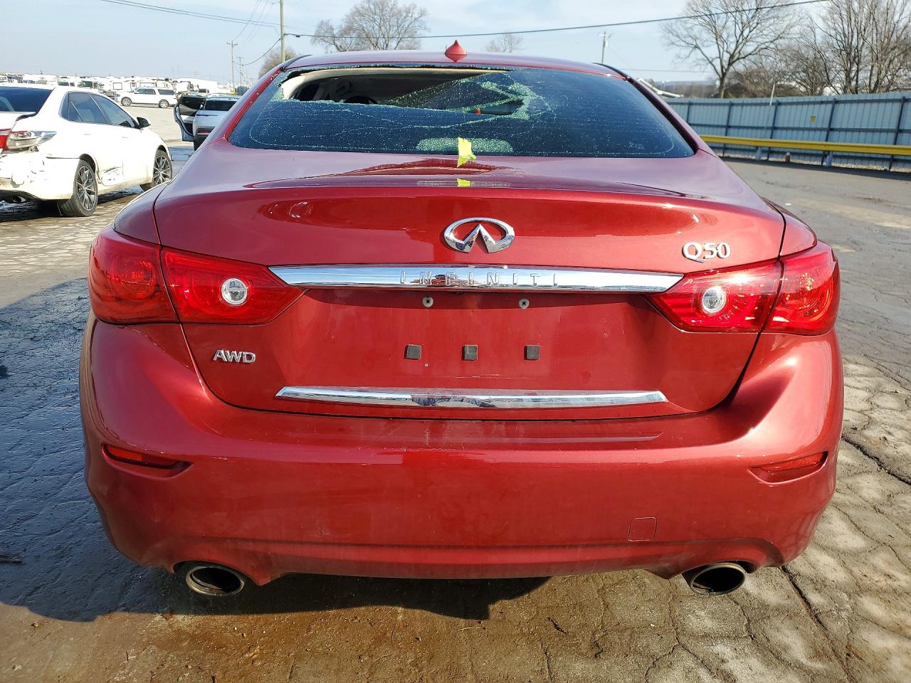 2014 Infiniti Q50 Base Maroon vin: JN1BV7ARXEM704998