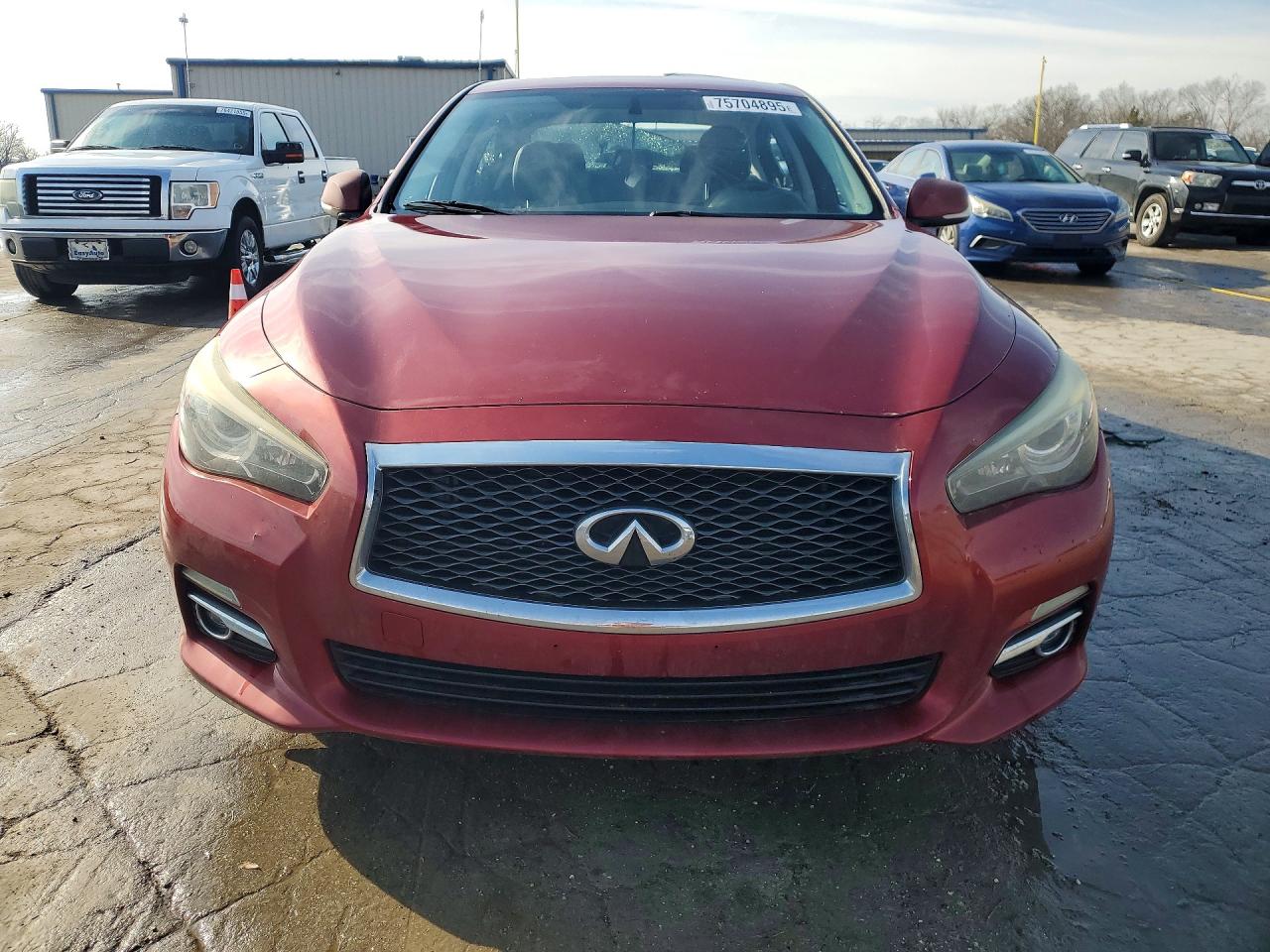 2014 Infiniti Q50 Base Maroon vin: JN1BV7ARXEM704998