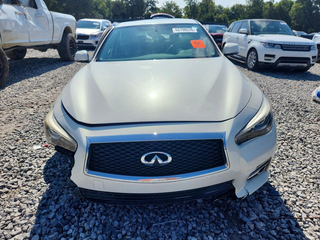 2014 Infiniti Q50 Premium White vin: JN1BV7ARXEM705777