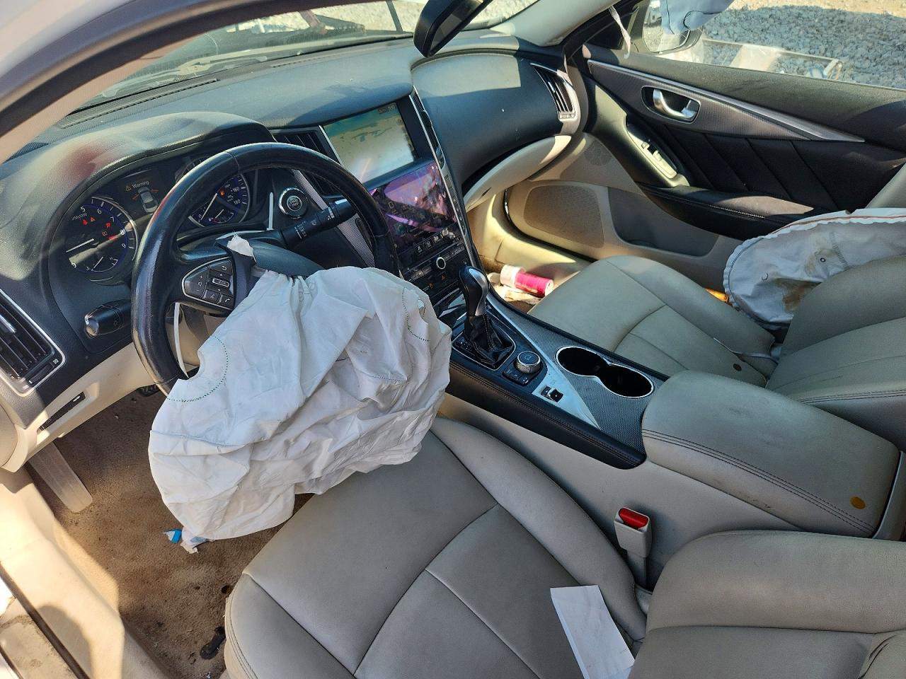 2014 Infiniti Q50 Premium White vin: JN1BV7ARXEM705777