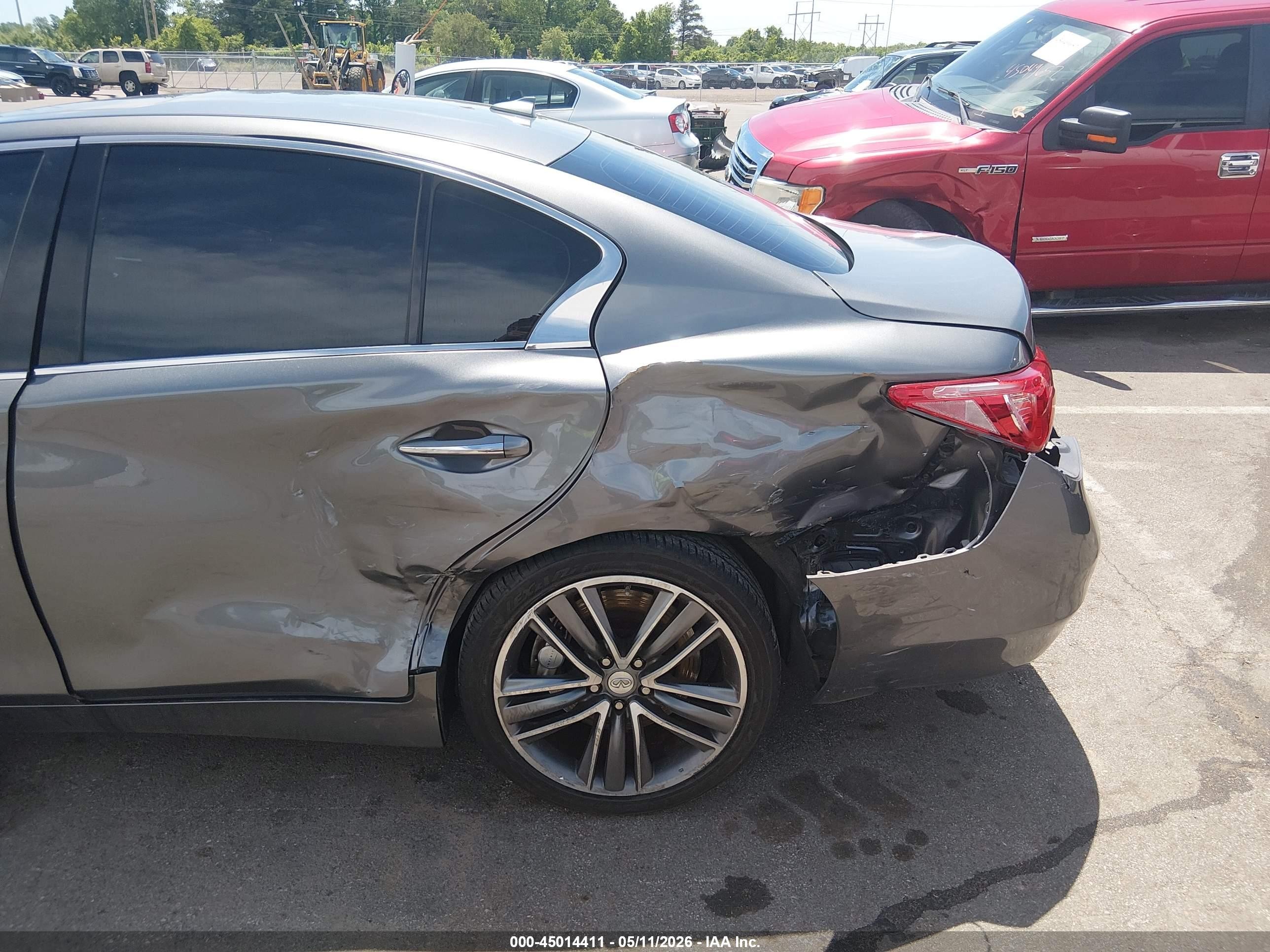 2014 Infiniti Q50 Sport Gray vin: JN1BV7ARXEM705939