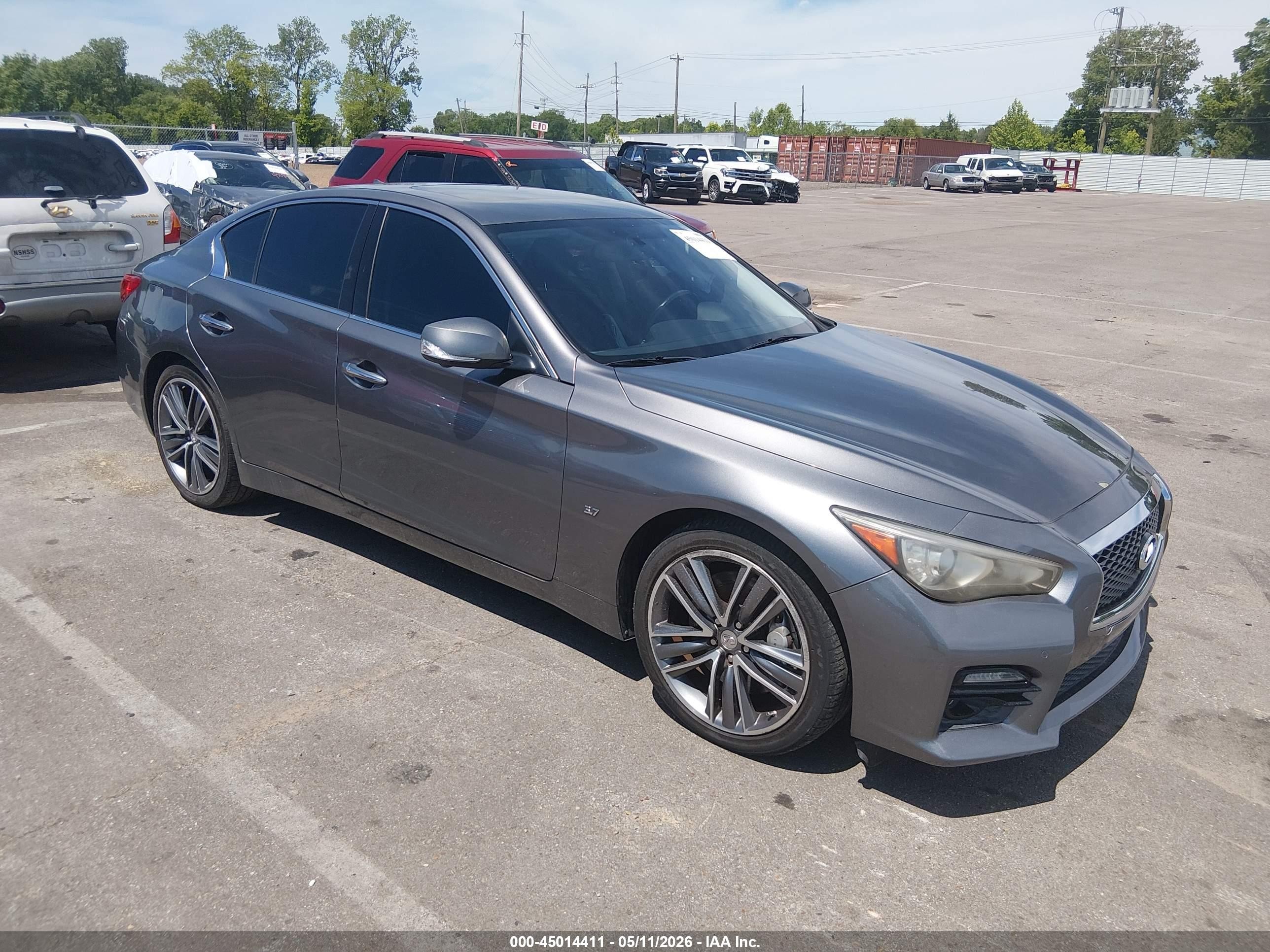 2014 Infiniti Q50 Sport Gray vin: JN1BV7ARXEM705939
