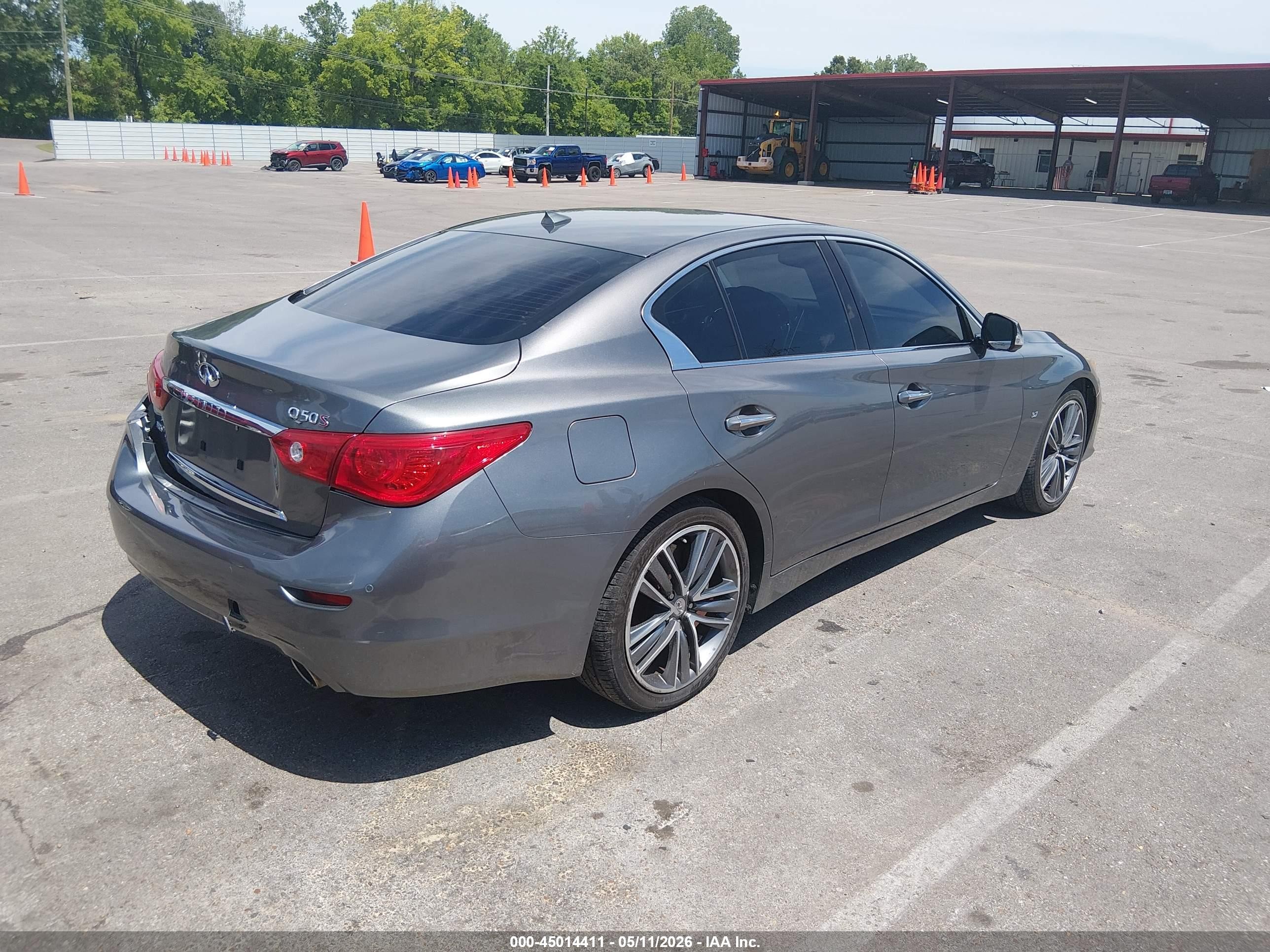 2014 Infiniti Q50 Sport Gray vin: JN1BV7ARXEM705939