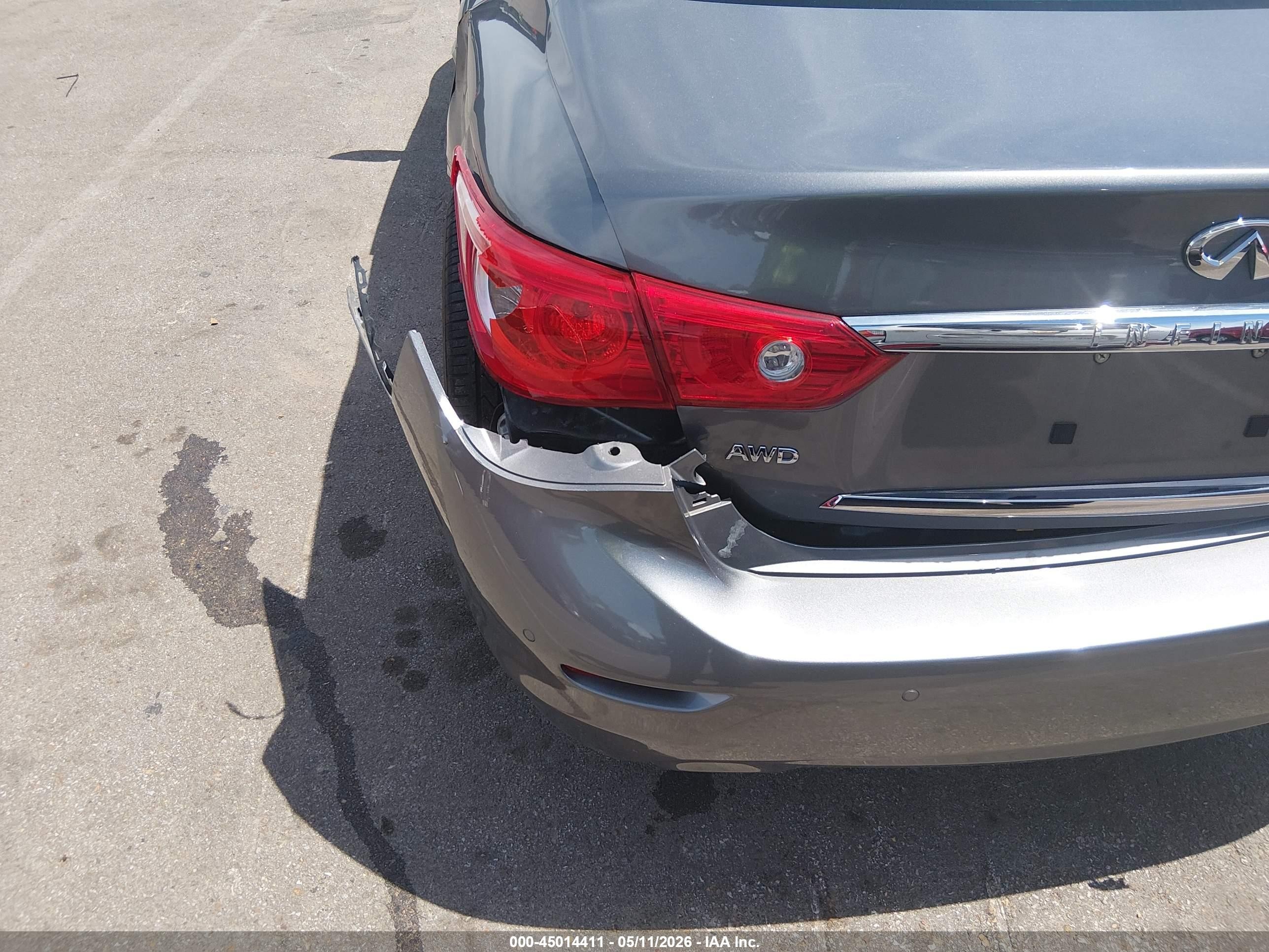2014 Infiniti Q50 Sport Gray vin: JN1BV7ARXEM705939