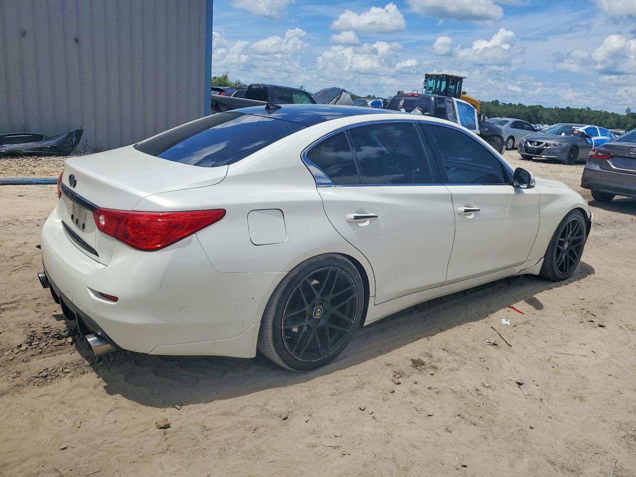 2014 Infiniti Q50 Premium White vin: JN1BV7ARXEM707478