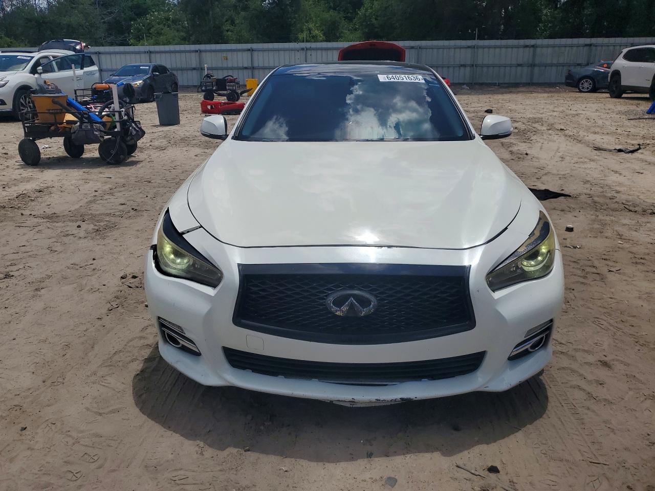 2014 Infiniti Q50 Premium White vin: JN1BV7ARXEM707478