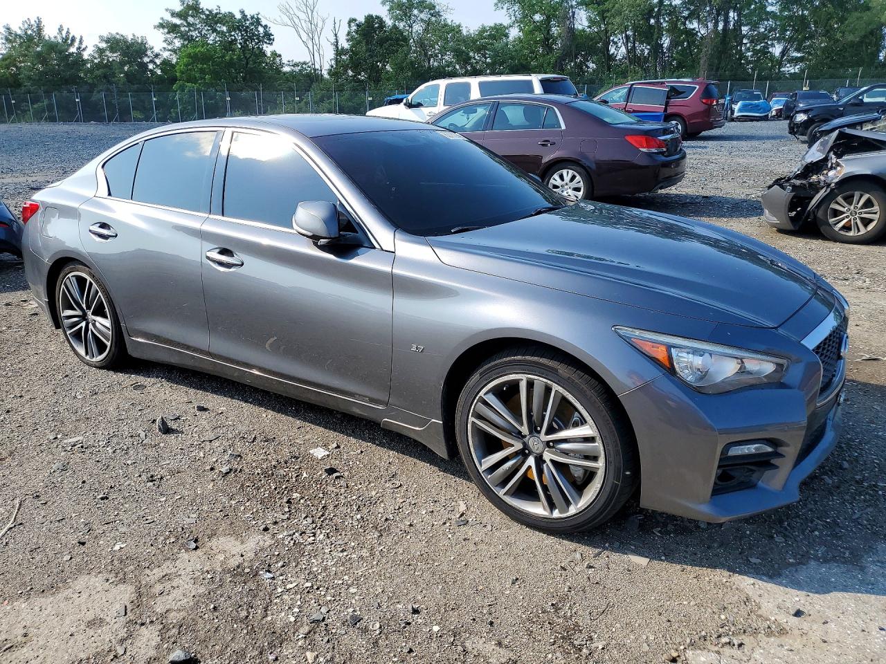 2015 Infiniti Q50 Sport Gray vin: JN1BV7ARXFM392912