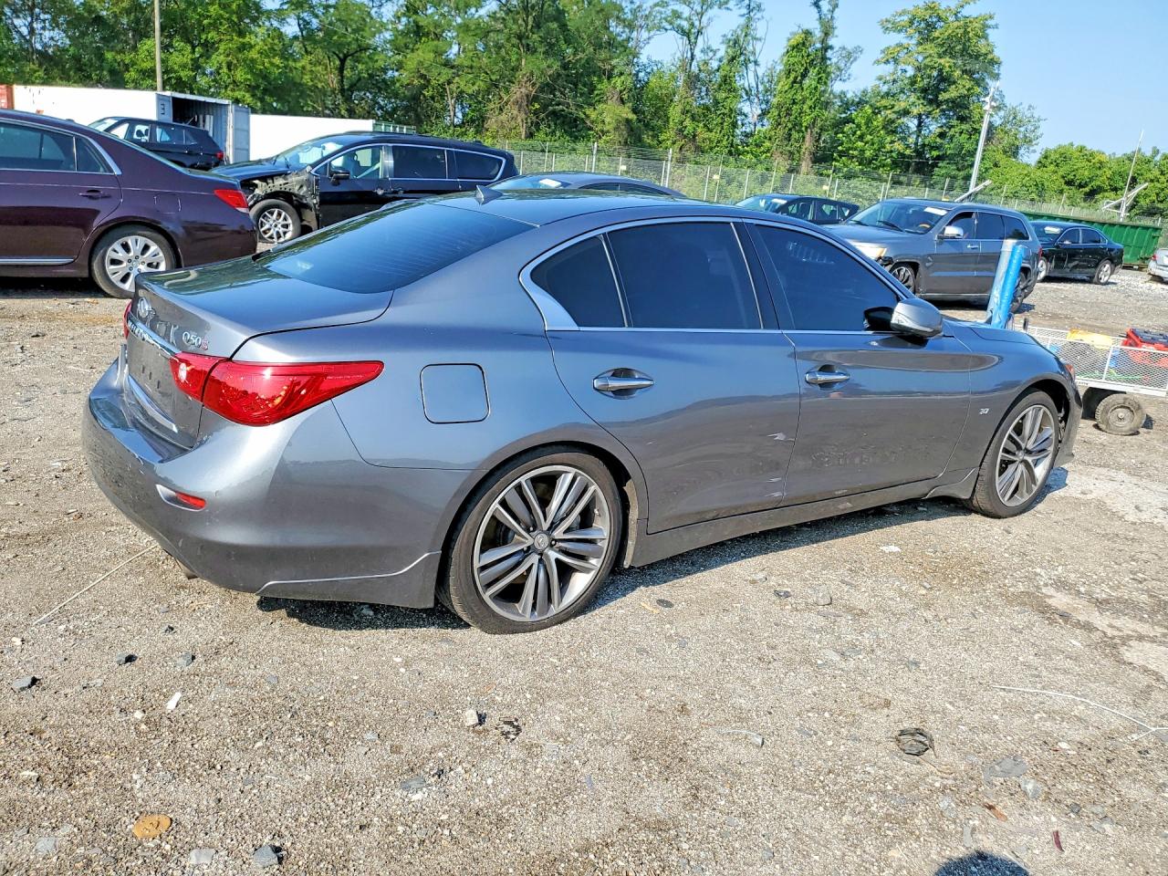 2015 Infiniti Q50 Sport Gray vin: JN1BV7ARXFM392912