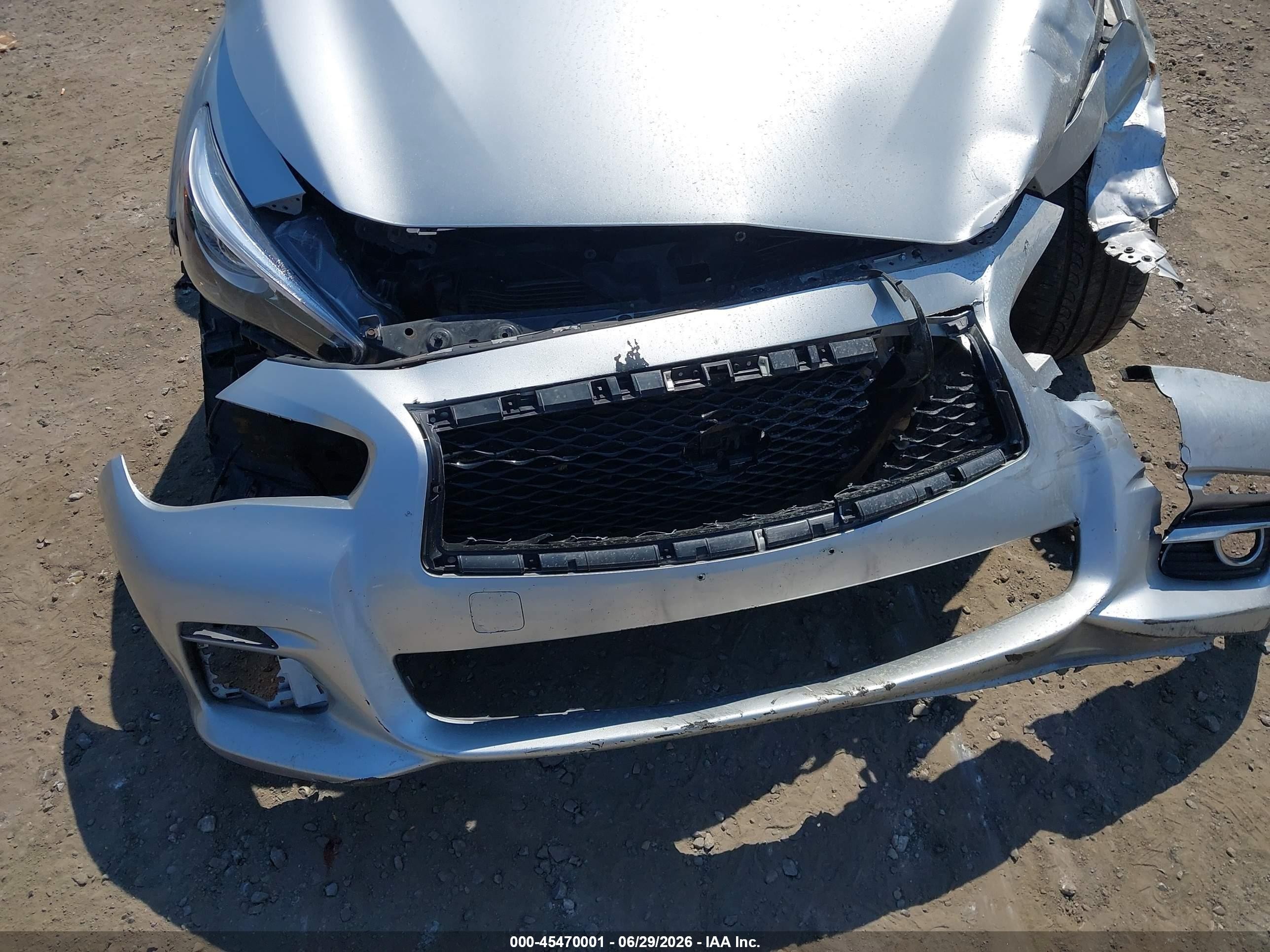 2015 Infiniti Q50   Silver vin: JN1BV7ARXFM401236