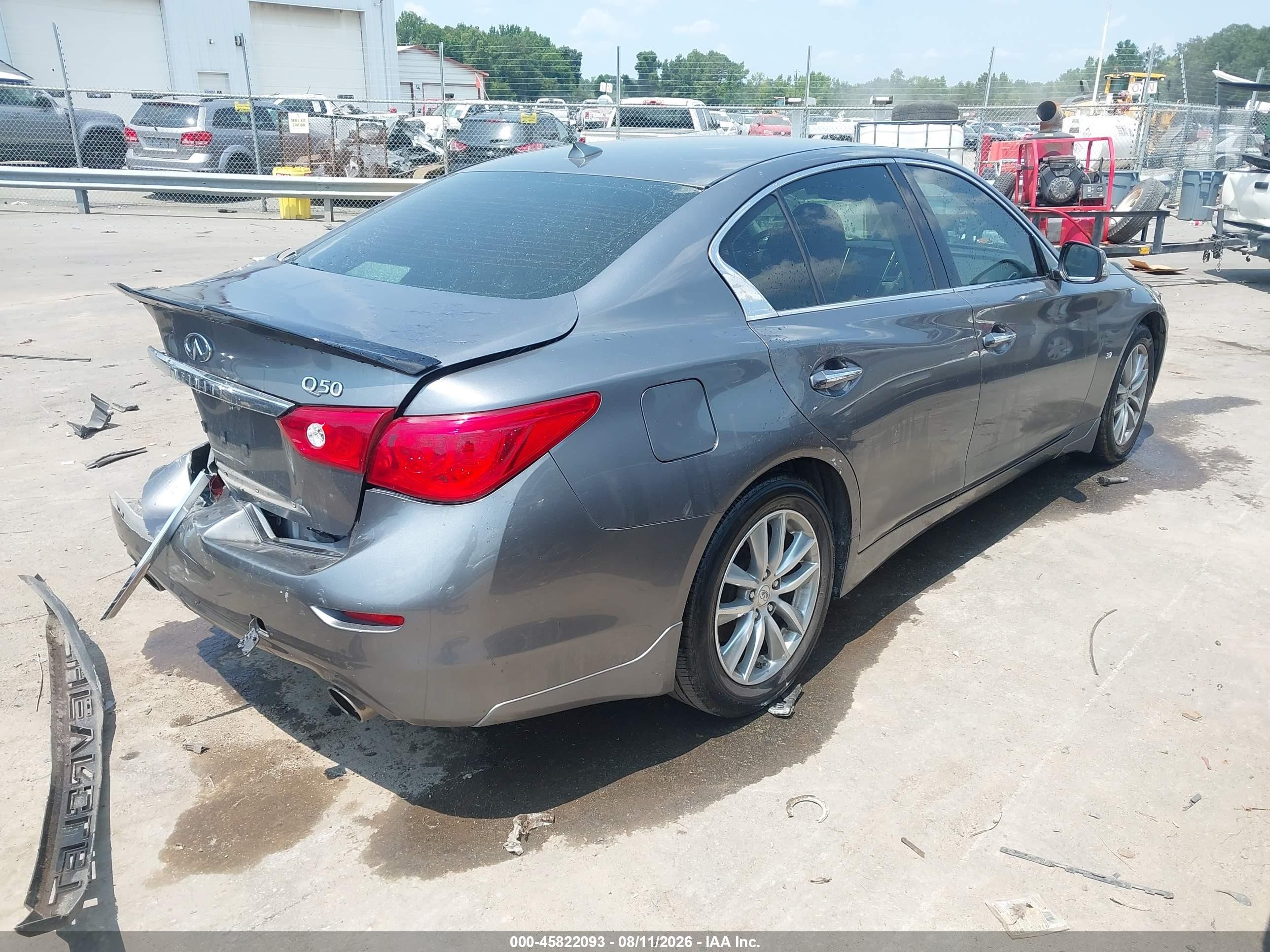 2015 Infiniti Q50 Premium Gray vin: JN1BV7ARXFM403763