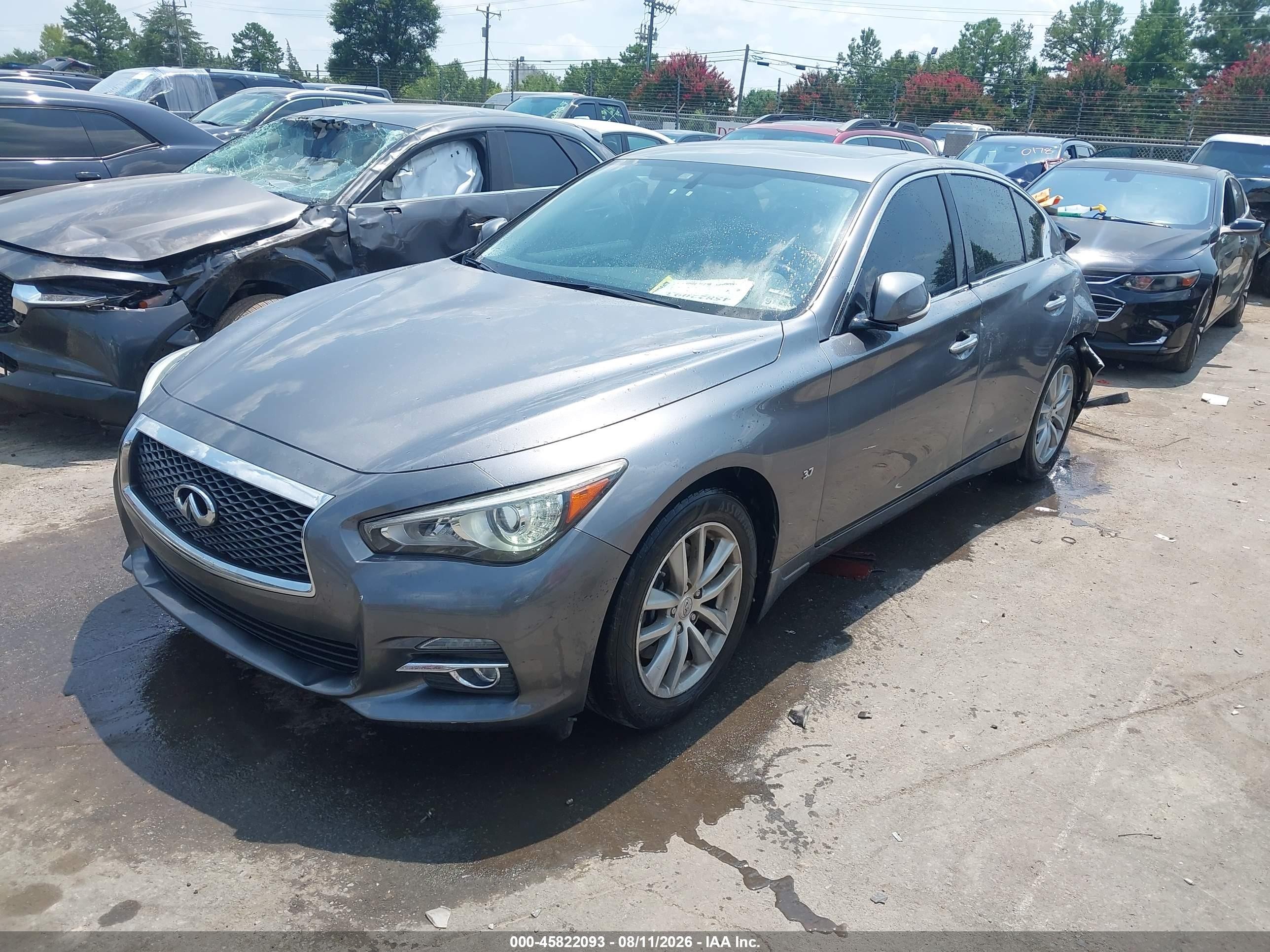 2015 Infiniti Q50 Premium Gray vin: JN1BV7ARXFM403763