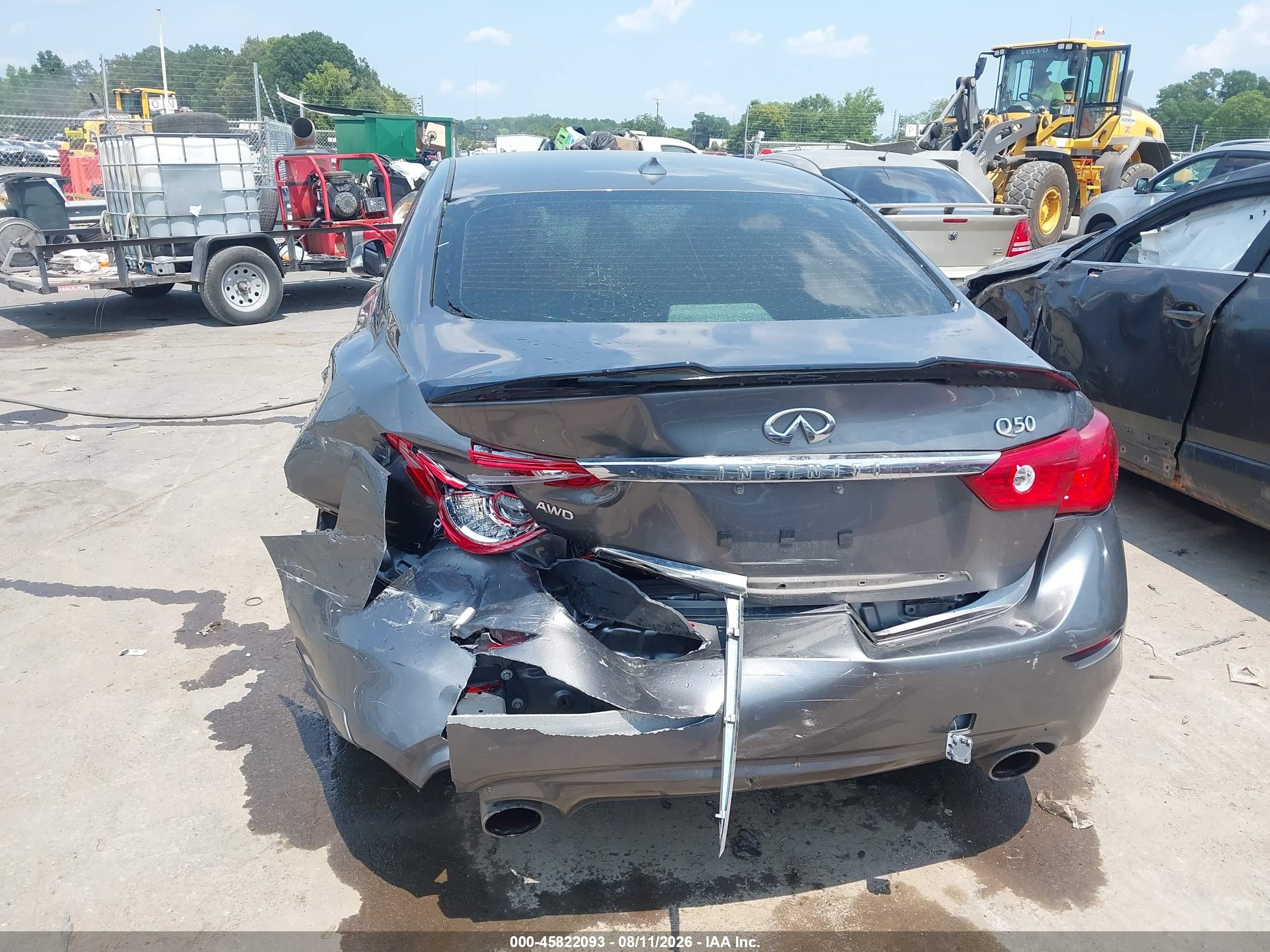 2015 Infiniti Q50 Premium Gray vin: JN1BV7ARXFM403763