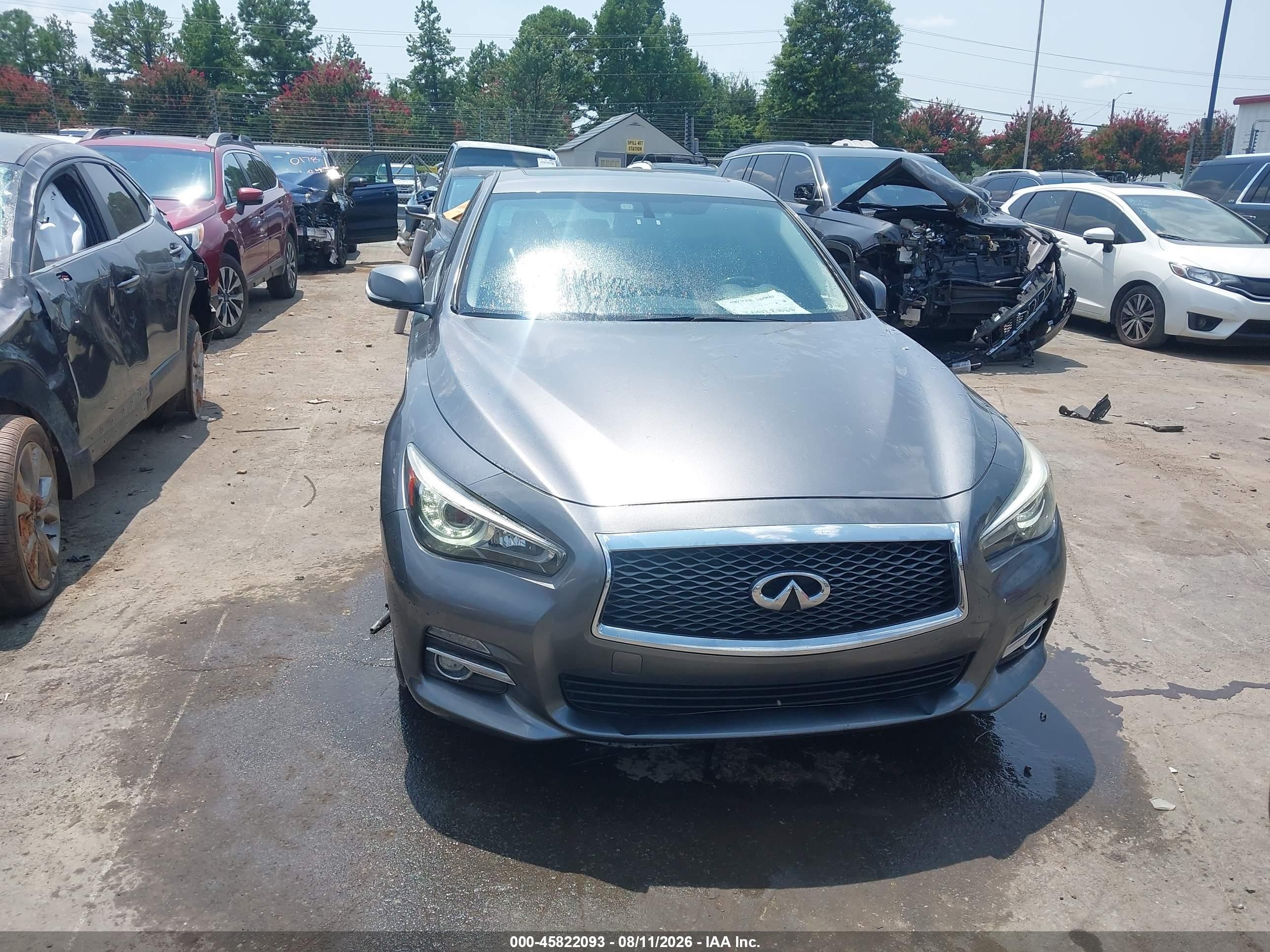 2015 Infiniti Q50 Premium Gray vin: JN1BV7ARXFM403763
