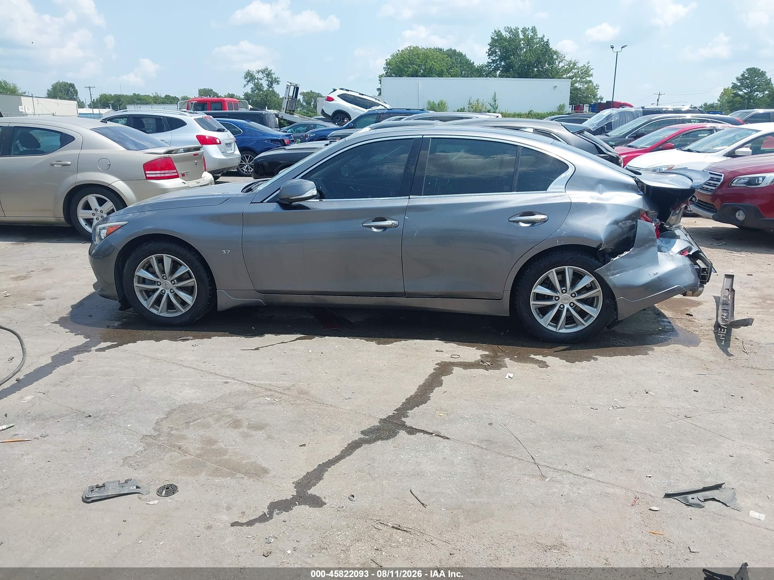 2015 Infiniti Q50 Premium Gray vin: JN1BV7ARXFM403763