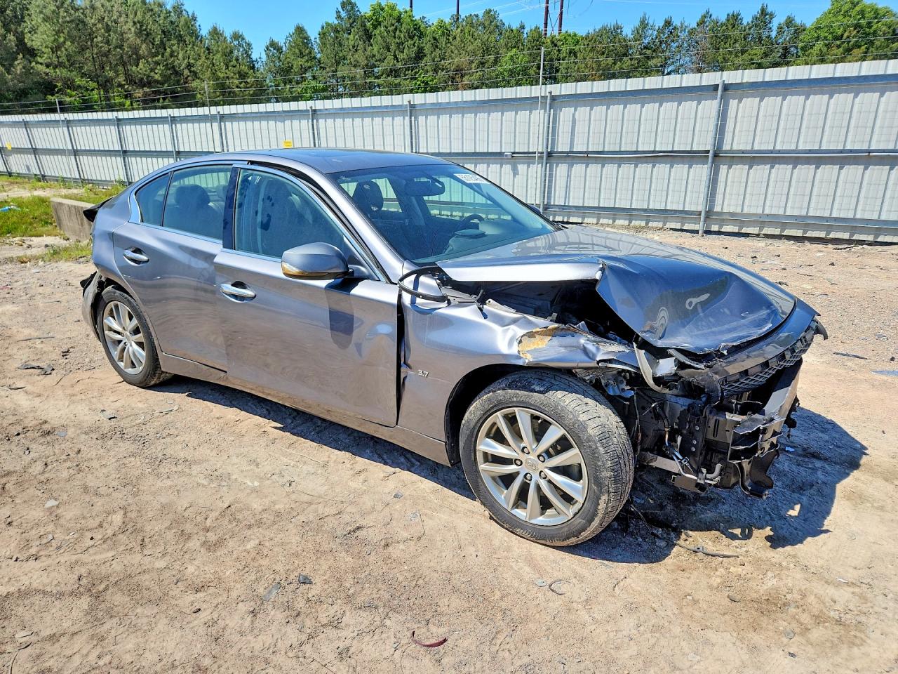 2015 Infiniti Q50 Premium Gray vin: JN1BV7ARXFM417758