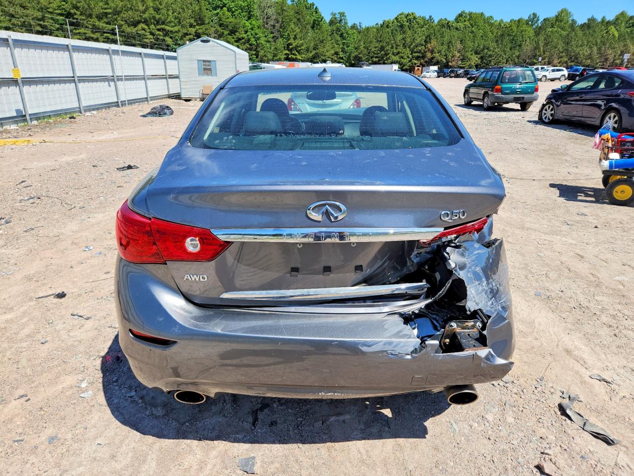 2015 Infiniti Q50 Premium Gray vin: JN1BV7ARXFM417758