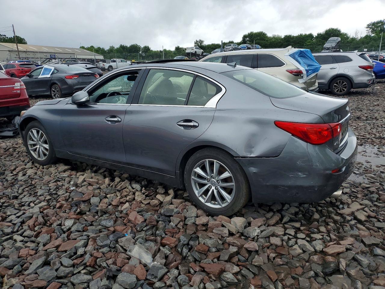 2015 Infiniti Q50 Premium Gray vin: JN1BV7ARXFM421339