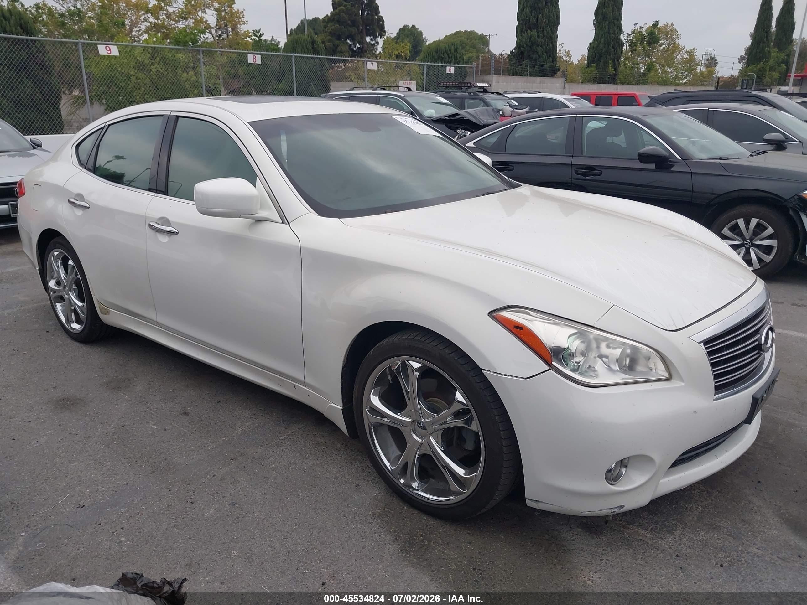 2011 Infiniti M37   White vin: JN1BY1AP5BM326491