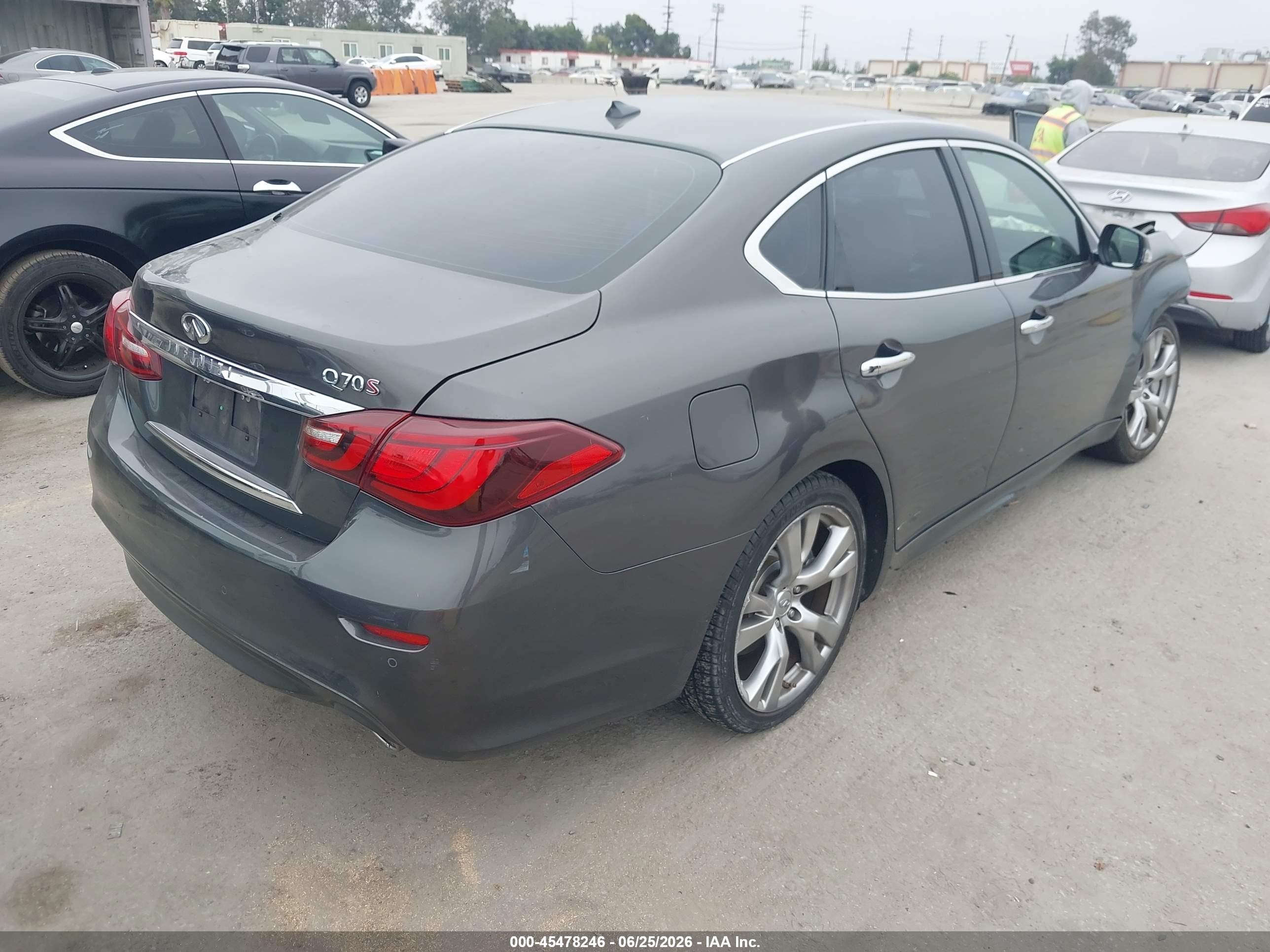 2015 Infiniti Q70 3.7 Gray vin: JN1BY1AP5FM540502