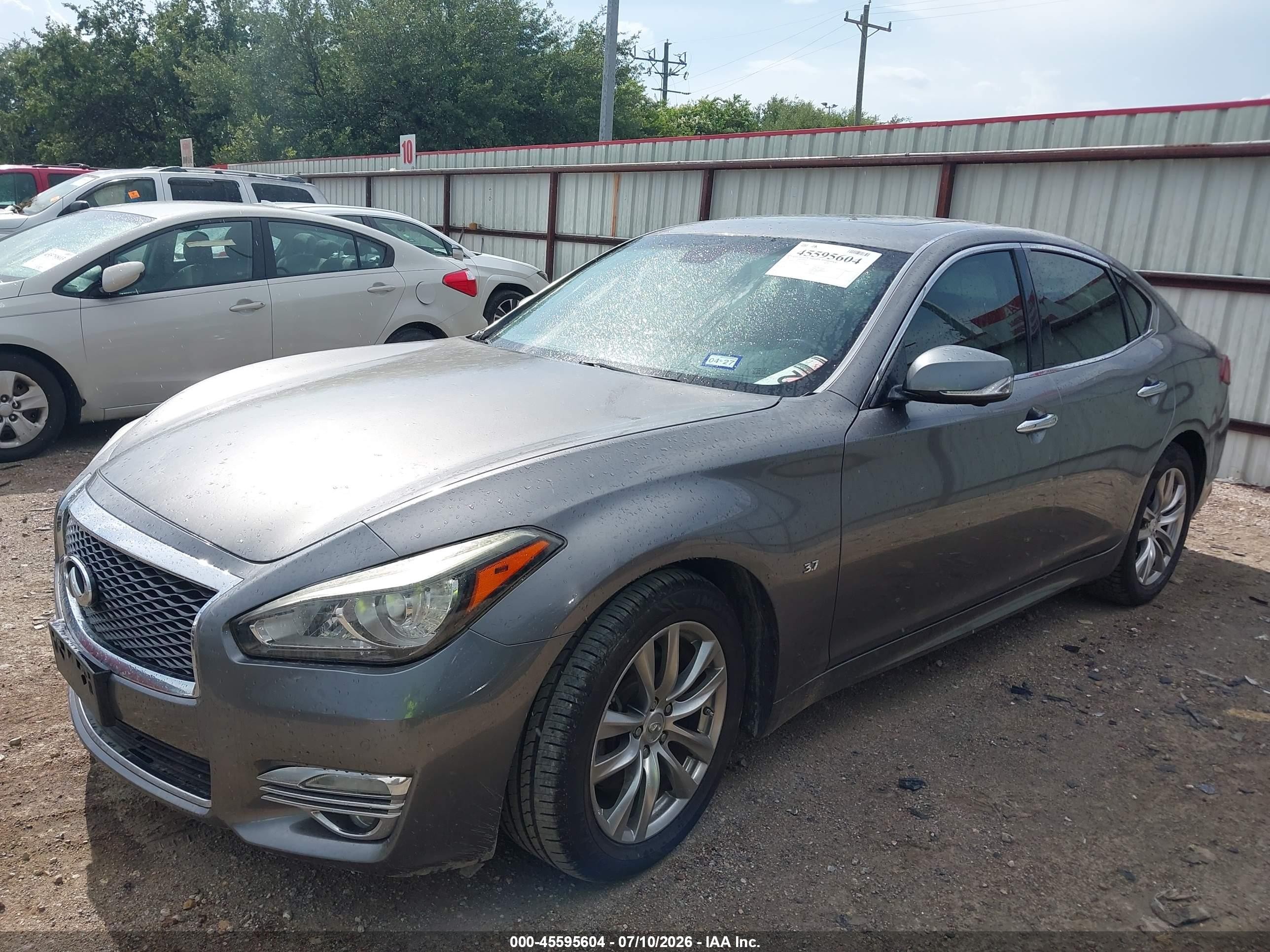 2015 Infiniti Q70 3.7 Gray vin: JN1BY1AP7FM541005