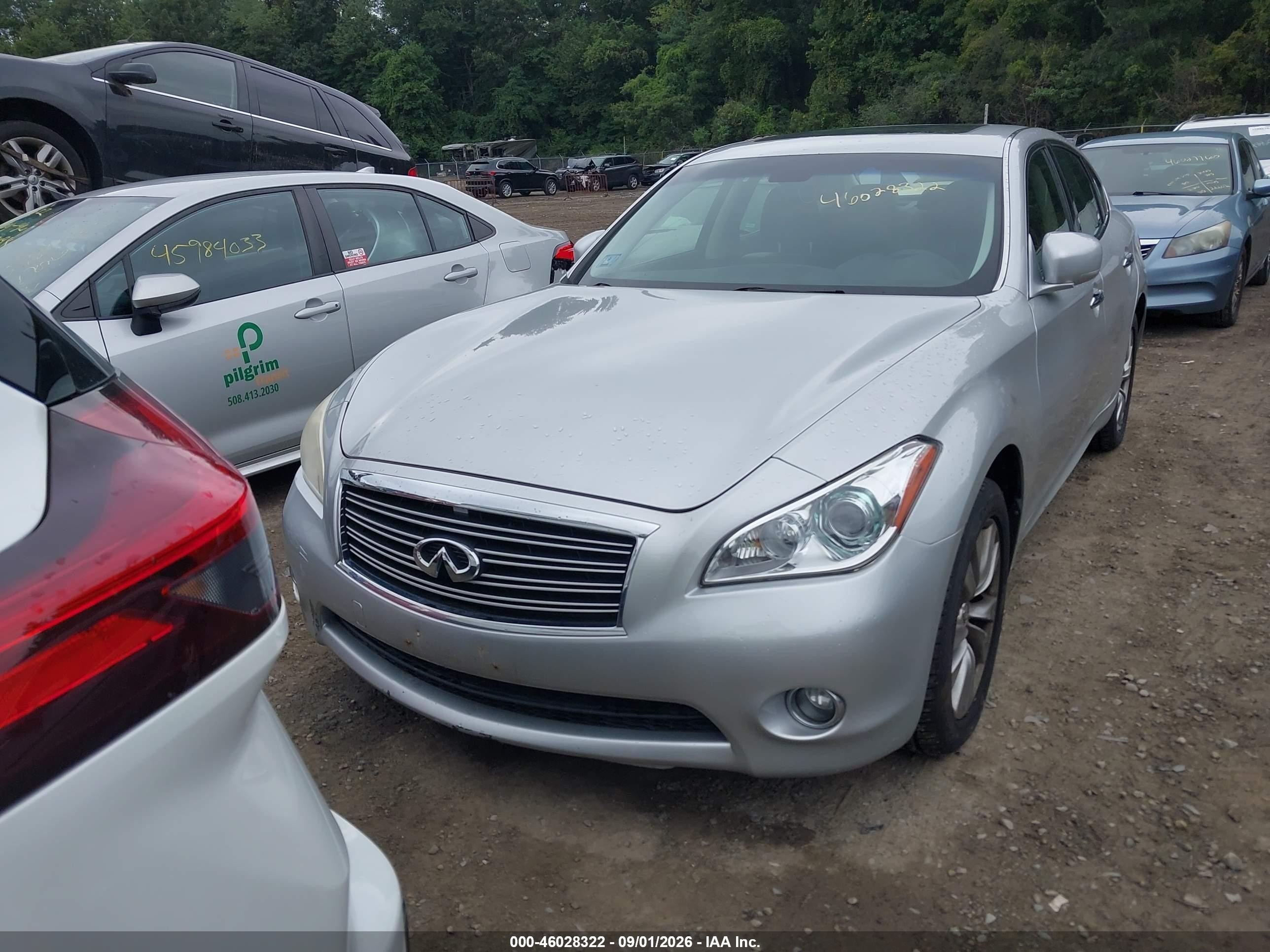 2013 Infiniti M37x Серебряный vin: JN1BY1AR0DM601110