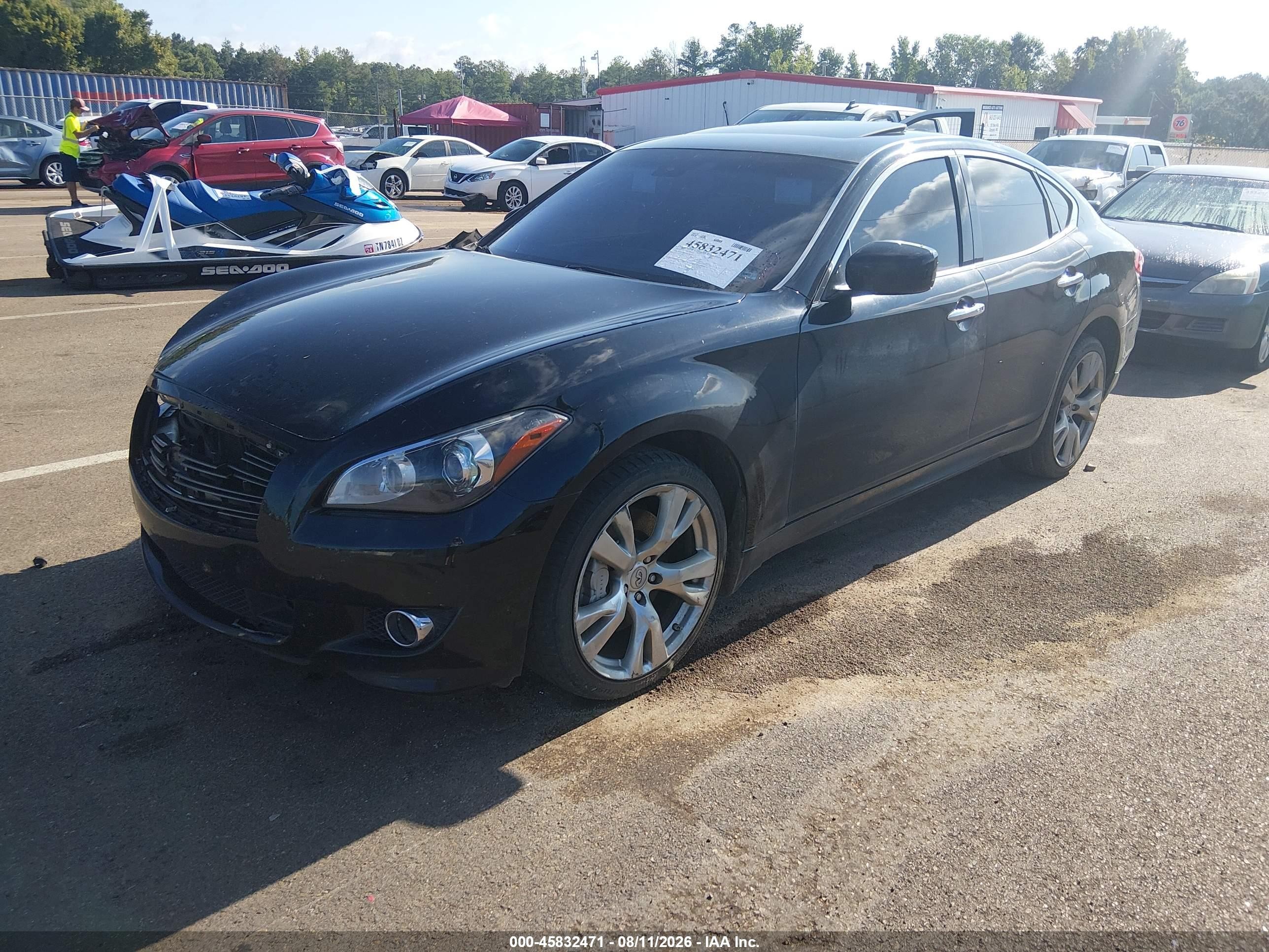 2014 Infiniti Q70 3.7x Black vin: JN1BY1AR1EM320354